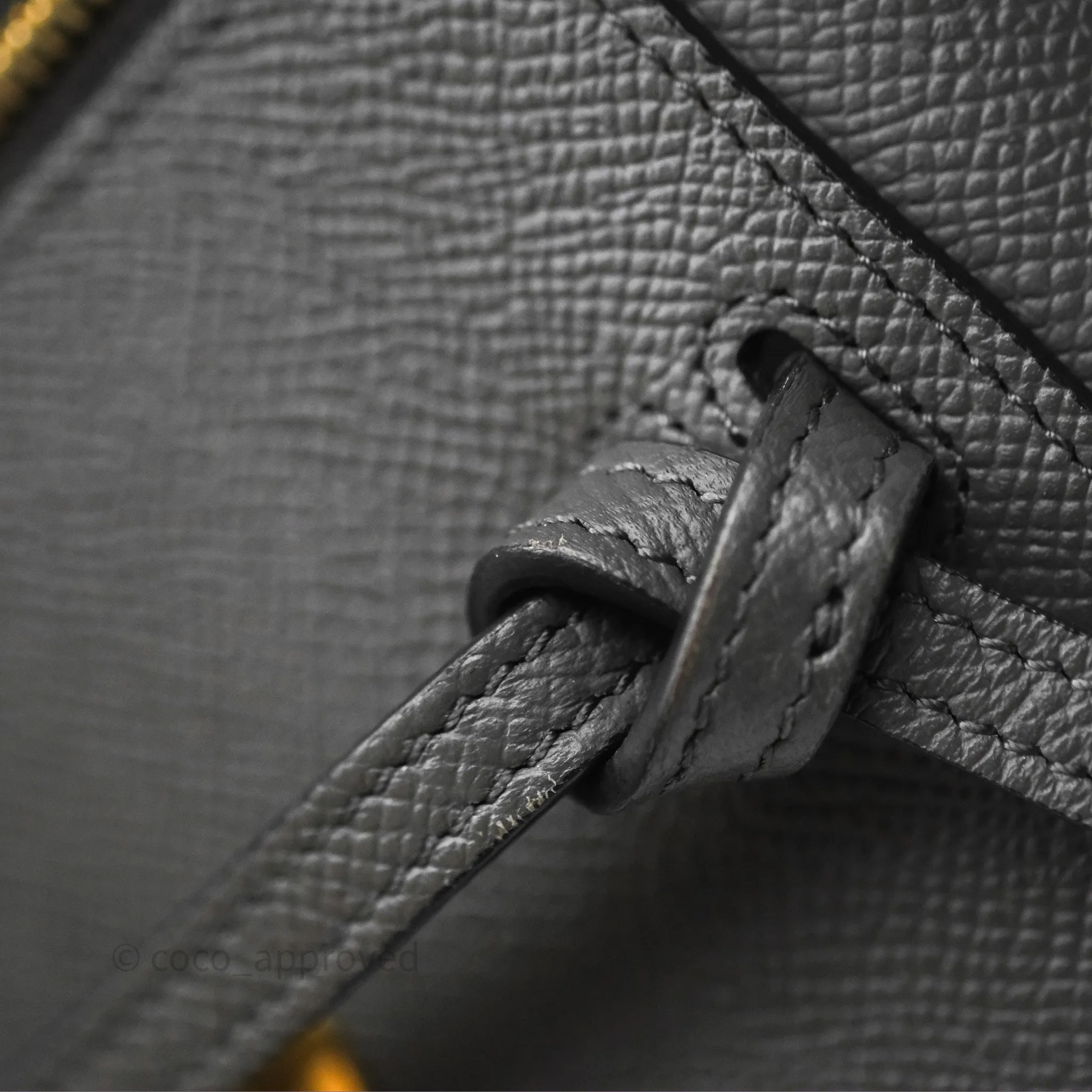 Celine Pico Belt Bag Grey Grained Calfskin Gold Hardware