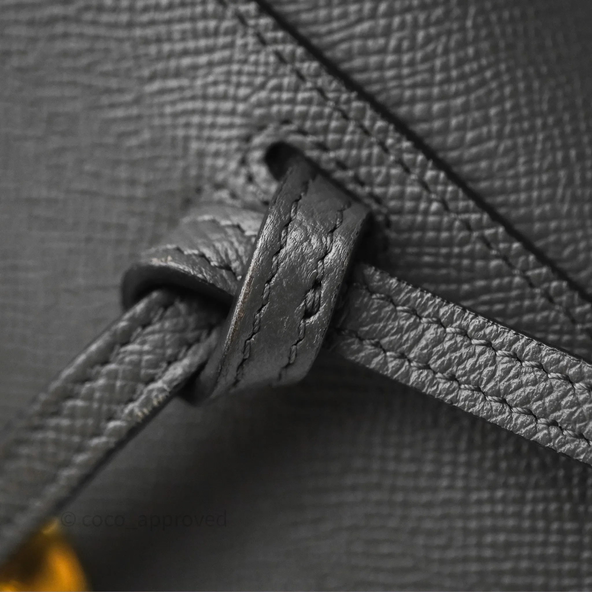 Celine Pico Belt Bag Grey Grained Calfskin Gold Hardware