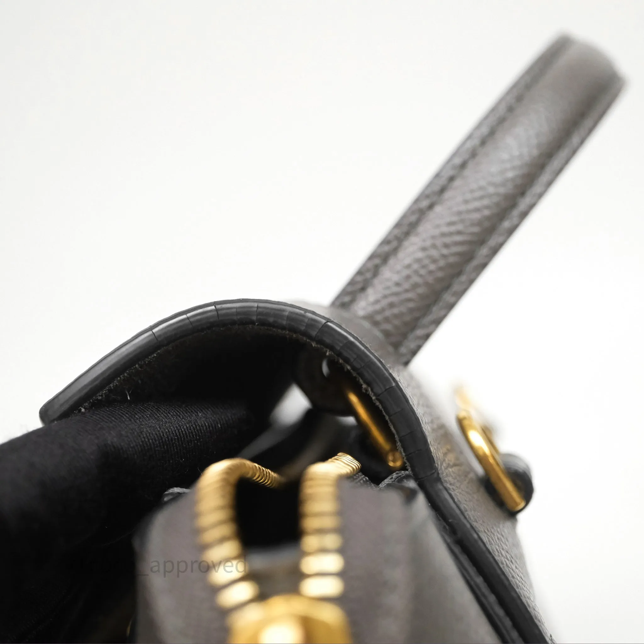 Celine Pico Belt Bag Grey Grained Calfskin Gold Hardware