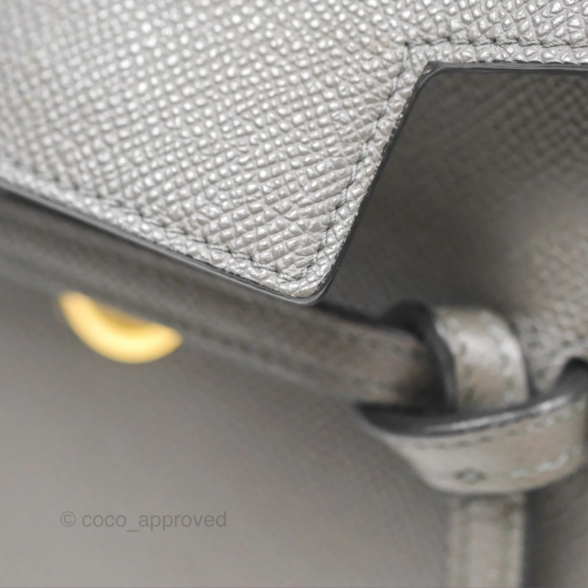 Celine Pico Belt Bag Grey Grained Calfskin Gold Hardware