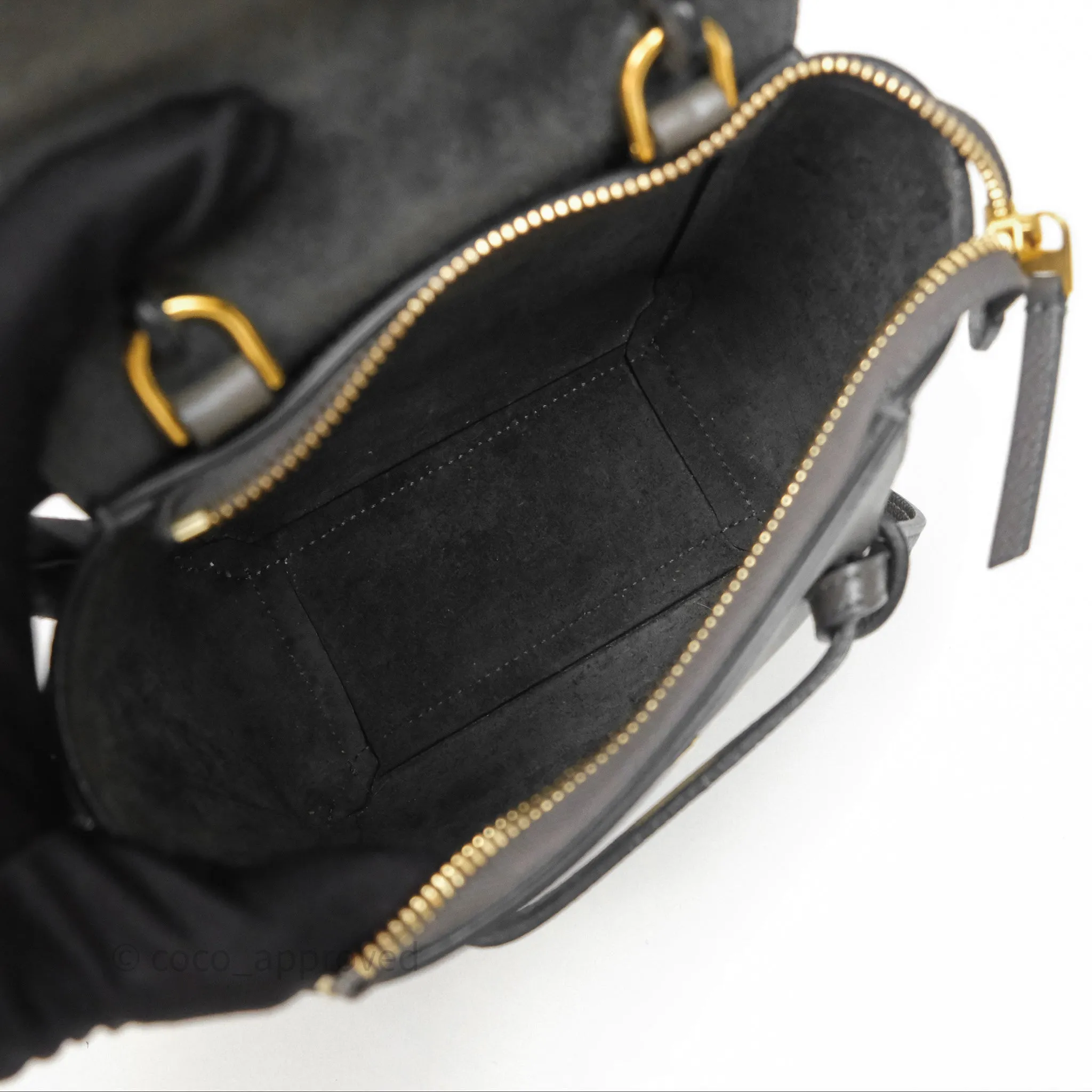 Celine Pico Belt Bag Grey Grained Calfskin Gold Hardware