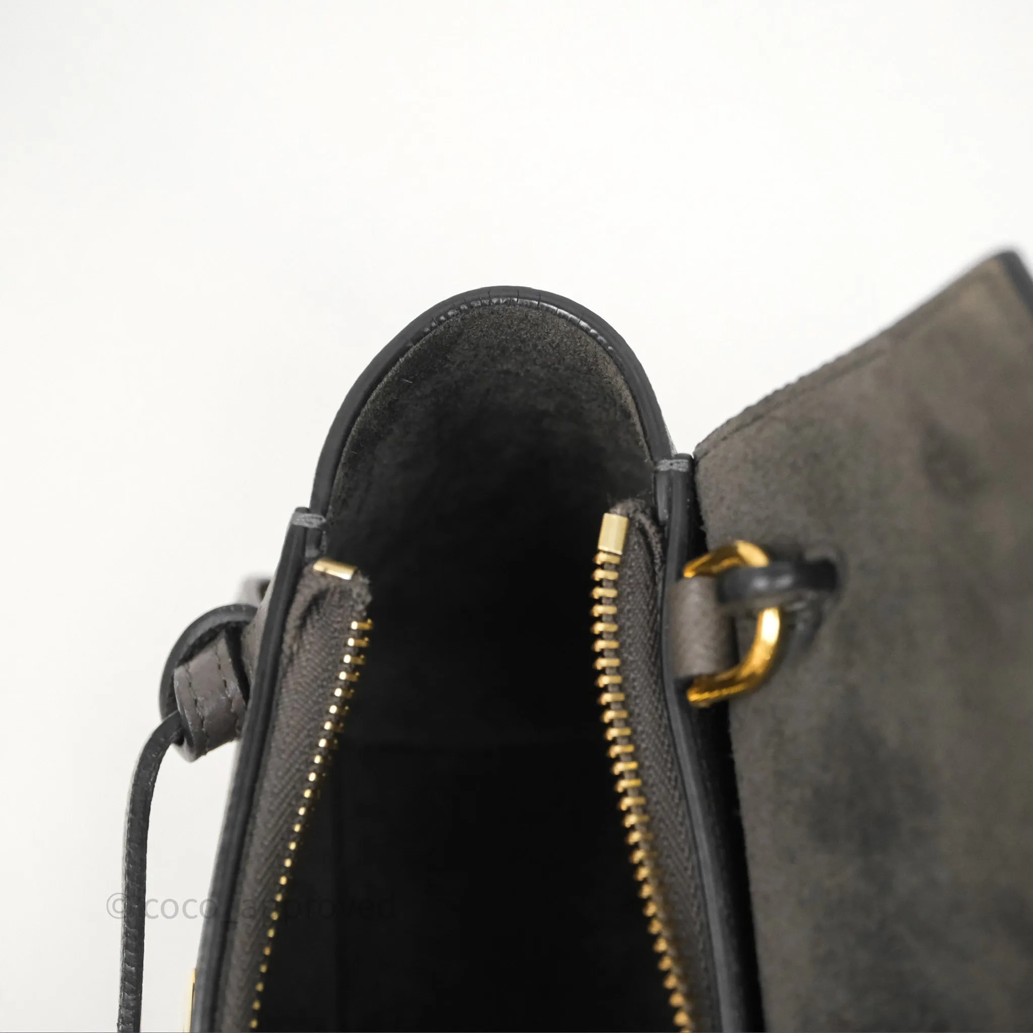 Celine Pico Belt Bag Grey Grained Calfskin Gold Hardware