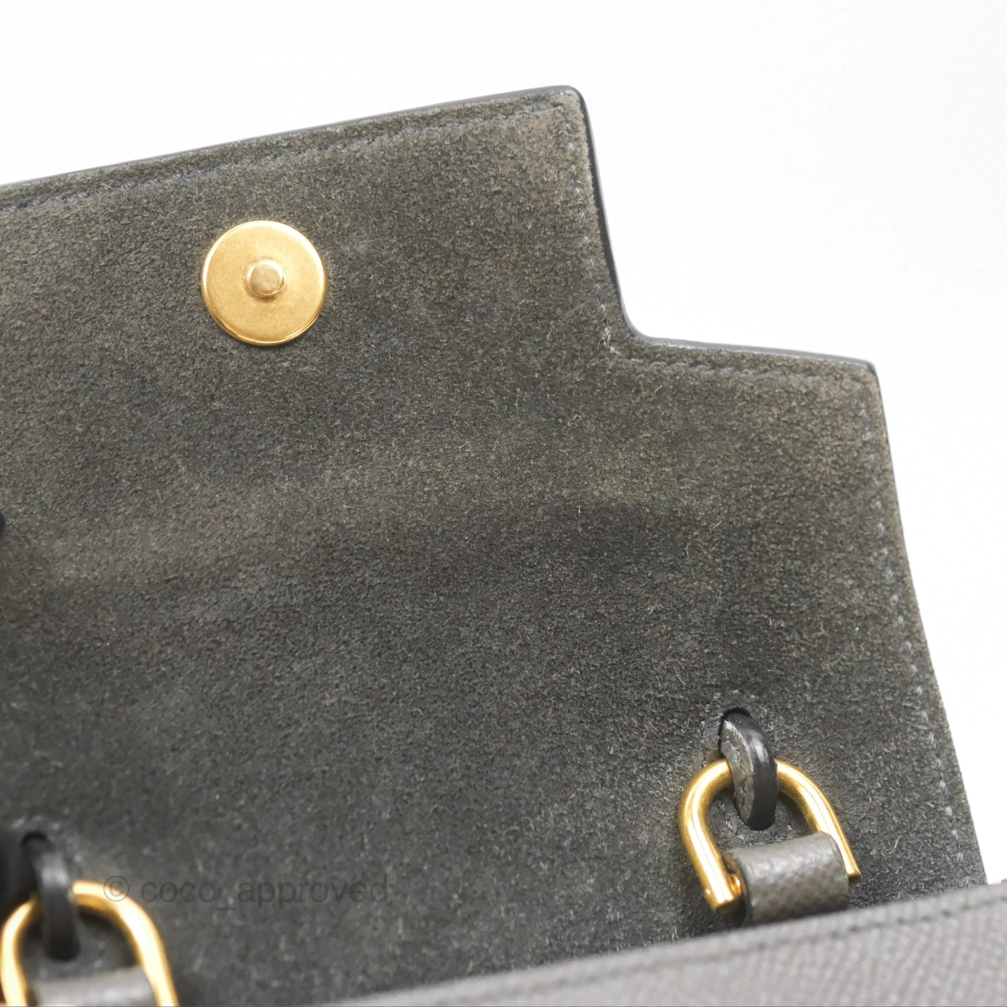 Celine Pico Belt Bag Grey Grained Calfskin Gold Hardware