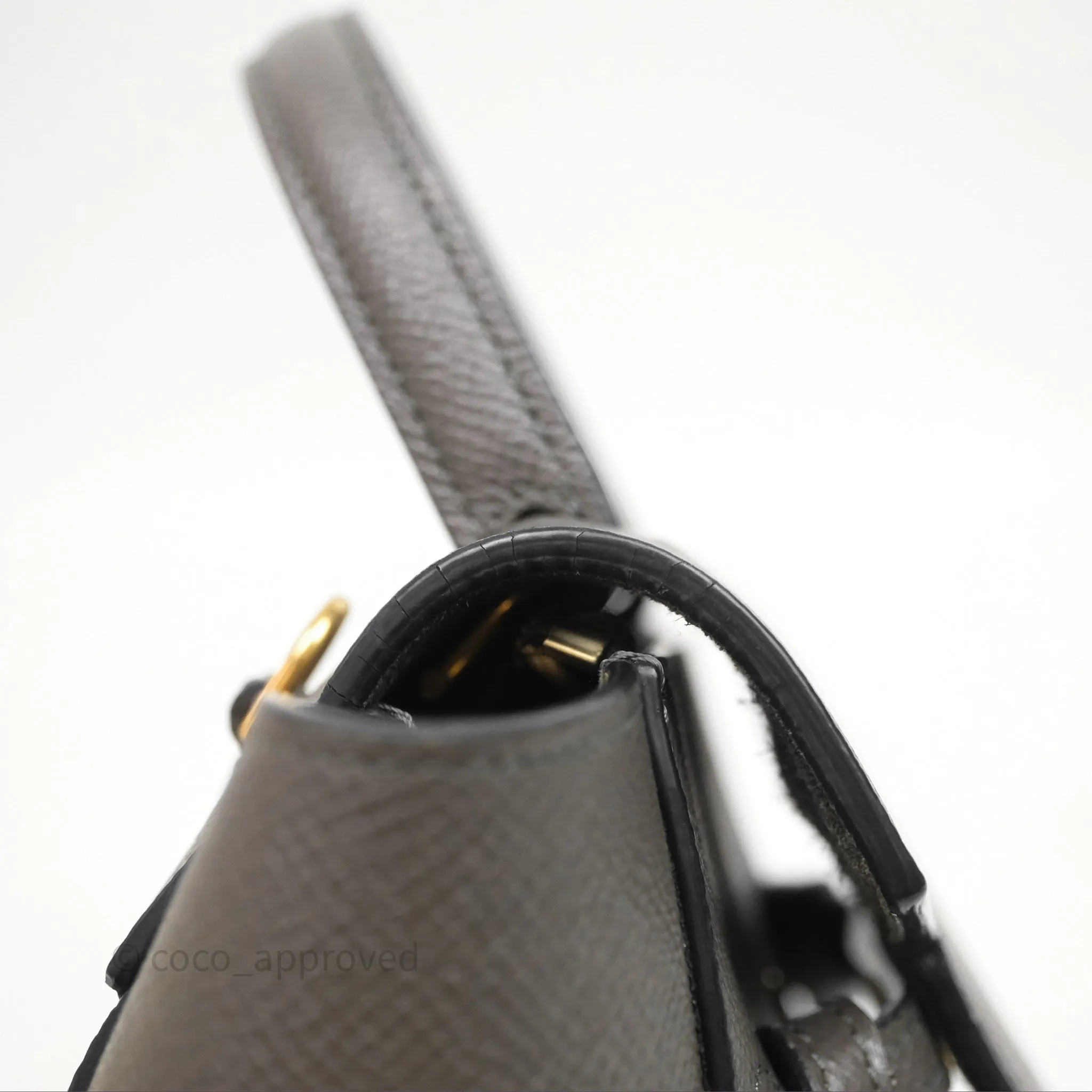 Celine Pico Belt Bag Grey Grained Calfskin Gold Hardware