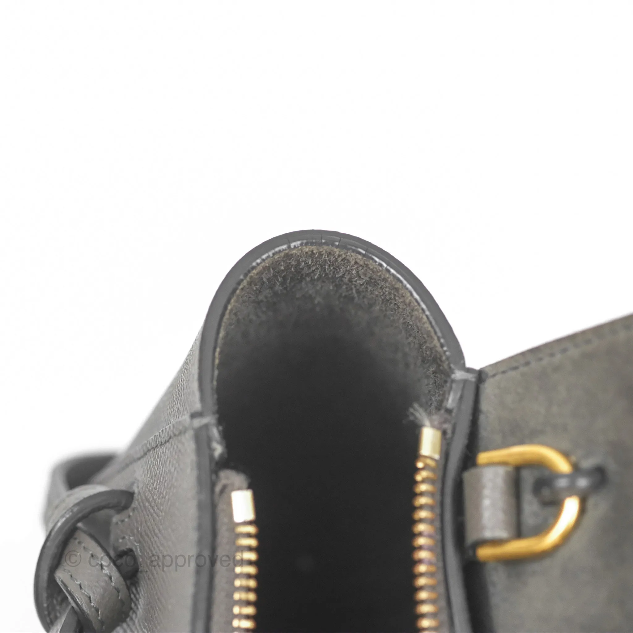 Celine Pico Belt Bag Grey Grained Calfskin Gold Hardware