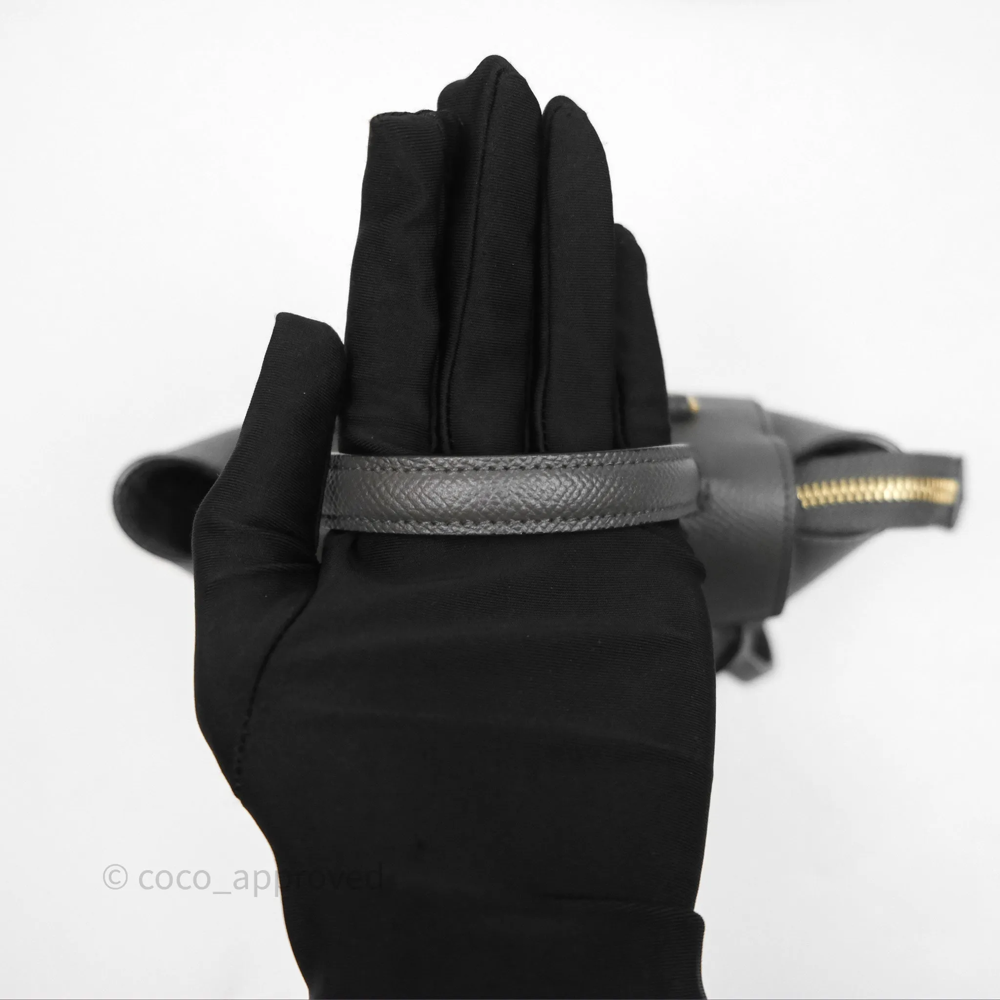 Celine Pico Belt Bag Grey Grained Calfskin Gold Hardware