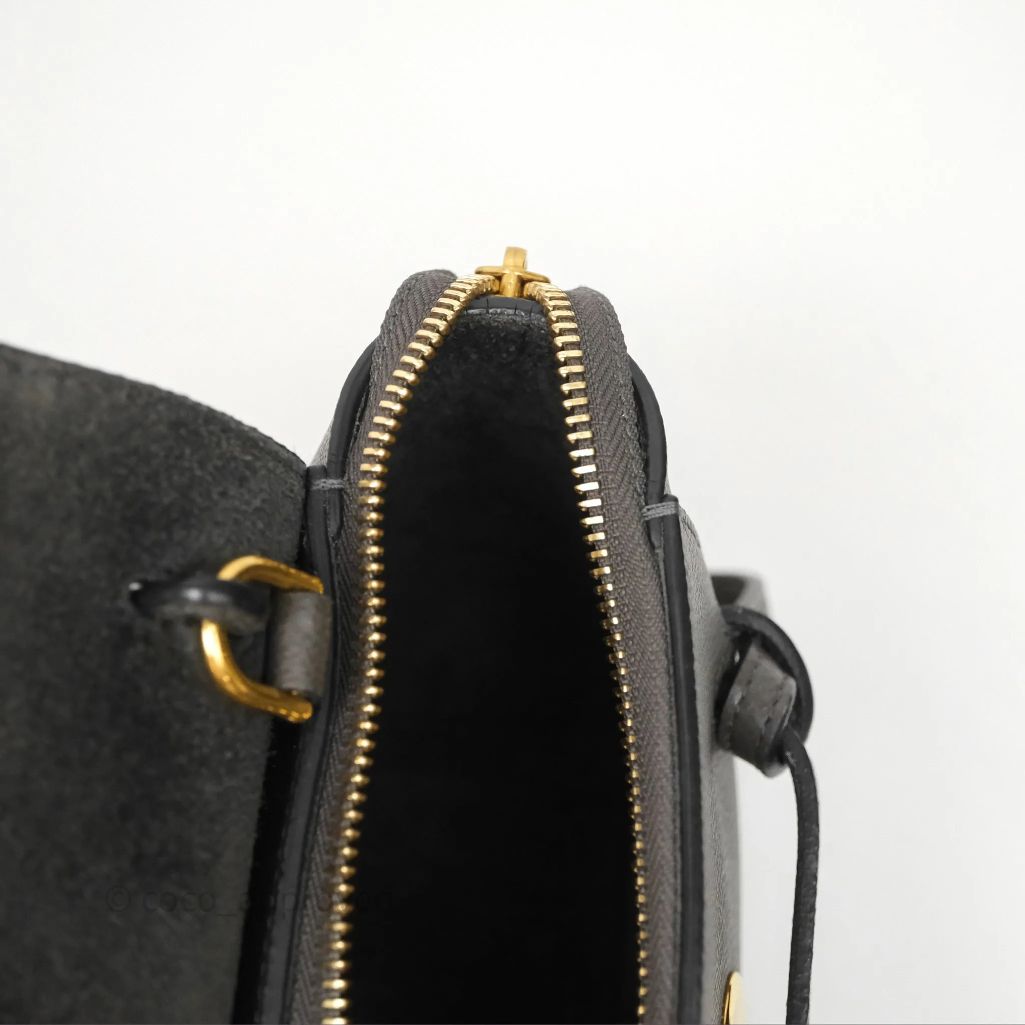 Celine Pico Belt Bag Grey Grained Calfskin Gold Hardware