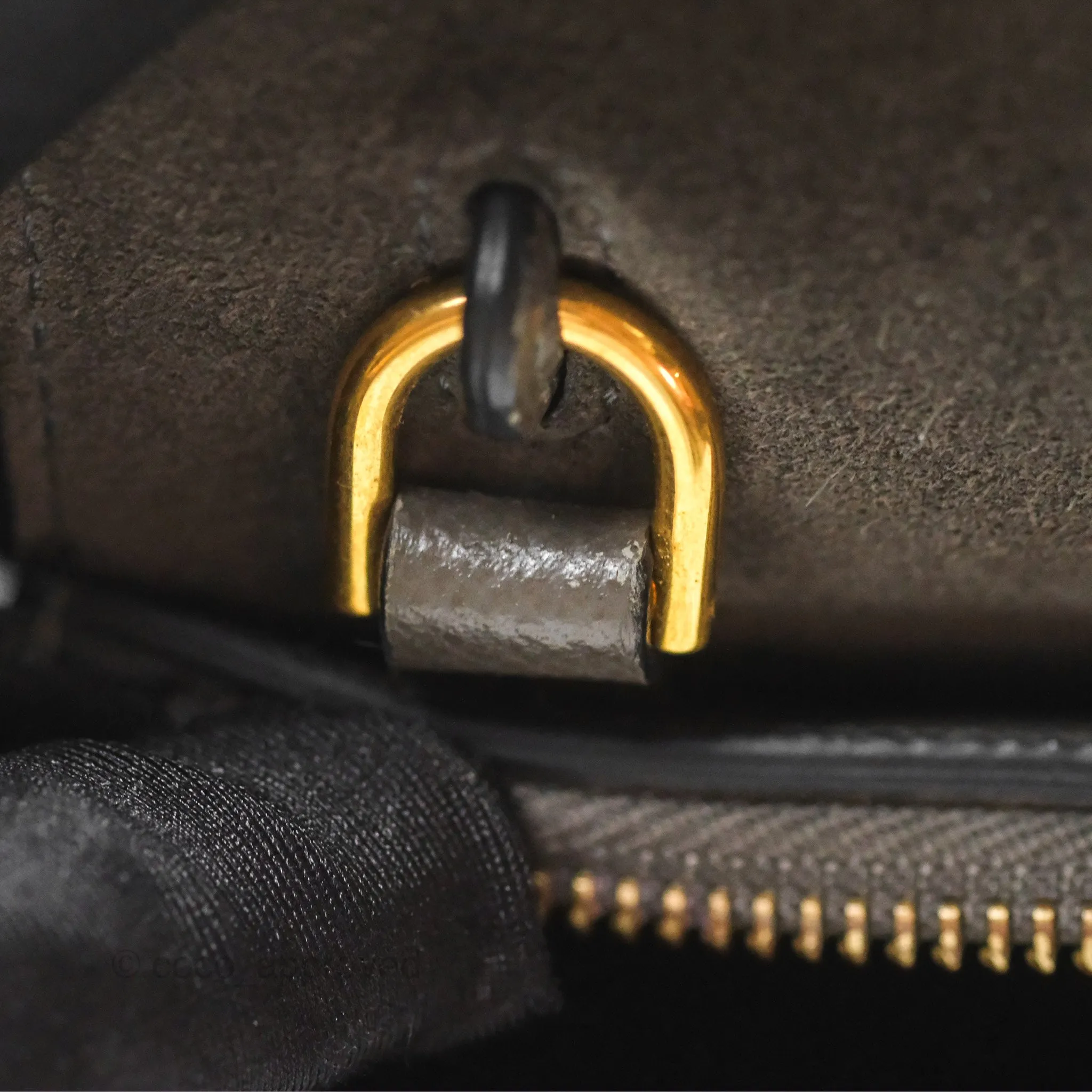 Celine Pico Belt Bag Grey Grained Calfskin Gold Hardware
