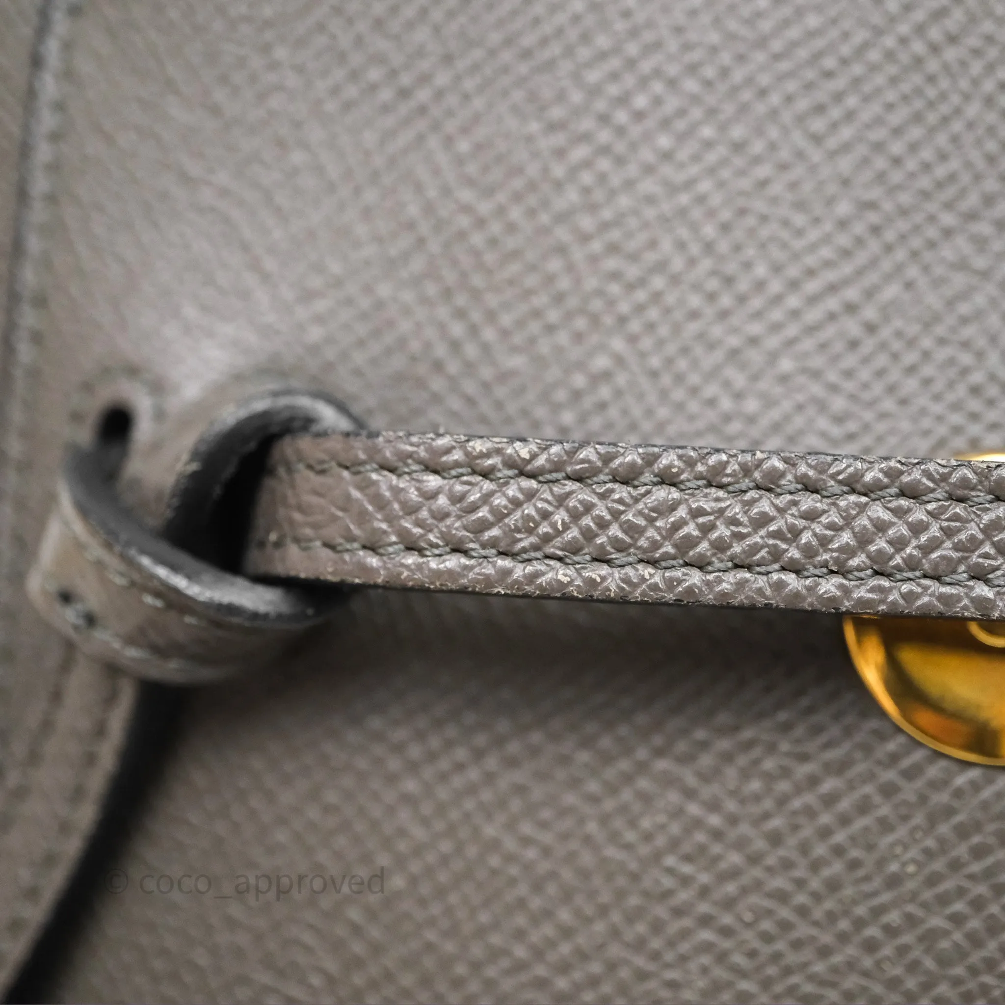 Celine Pico Belt Bag Grey Grained Calfskin Gold Hardware