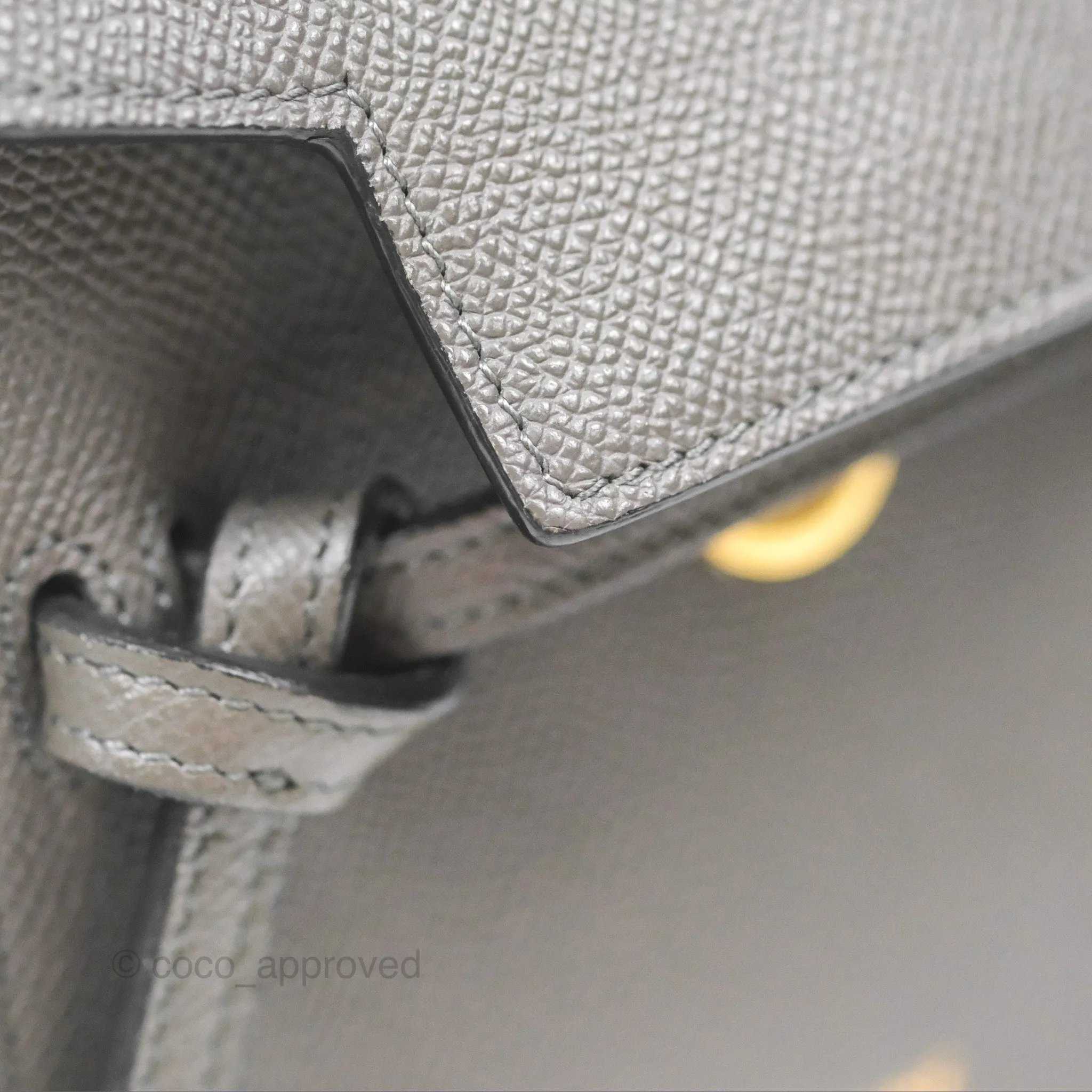 Celine Pico Belt Bag Grey Grained Calfskin Gold Hardware