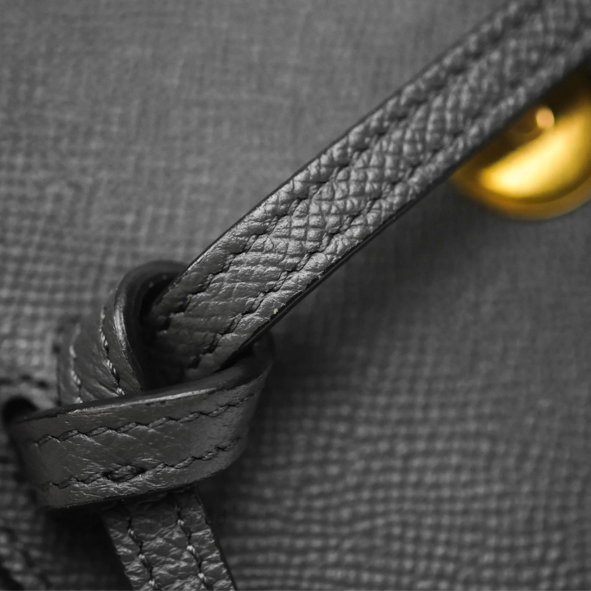 Celine Pico Belt Bag Grey Grained Calfskin Gold Hardware