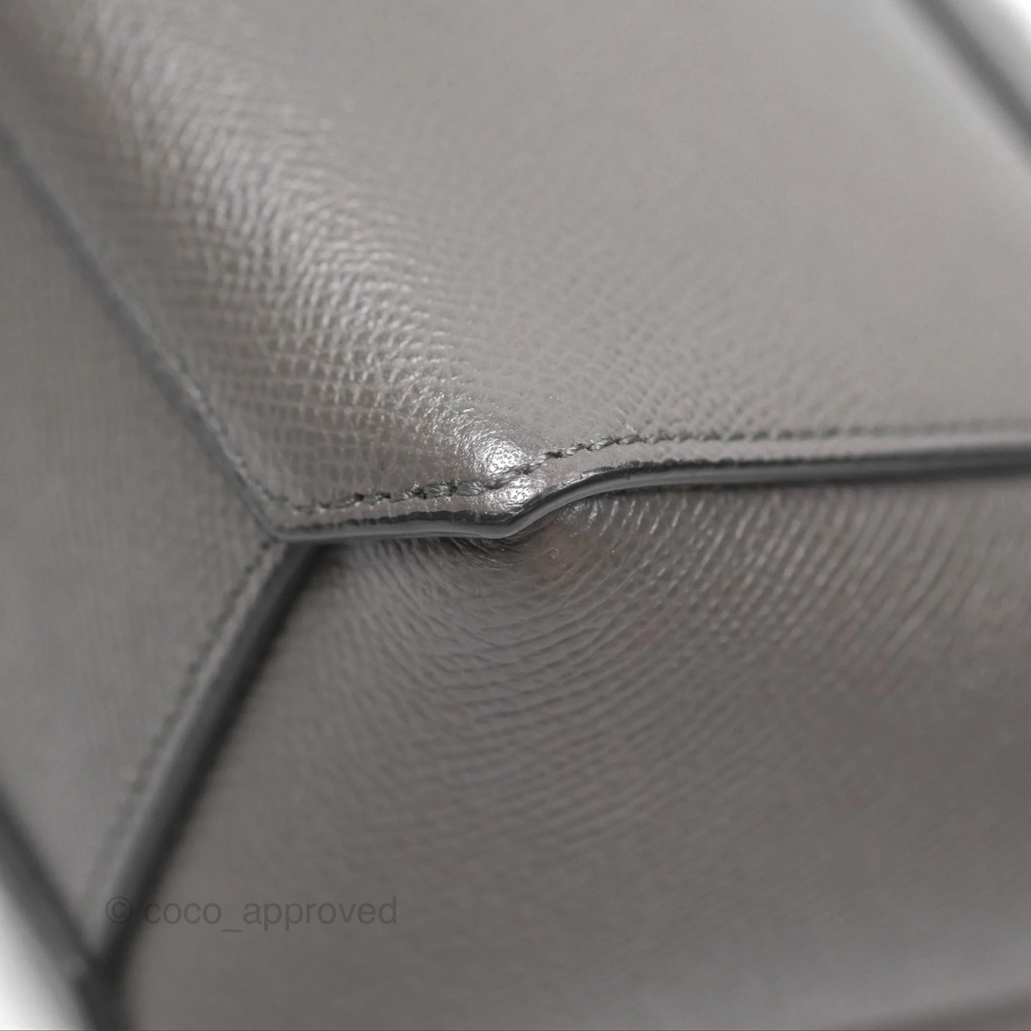 Celine Pico Belt Bag Grey Grained Calfskin Gold Hardware