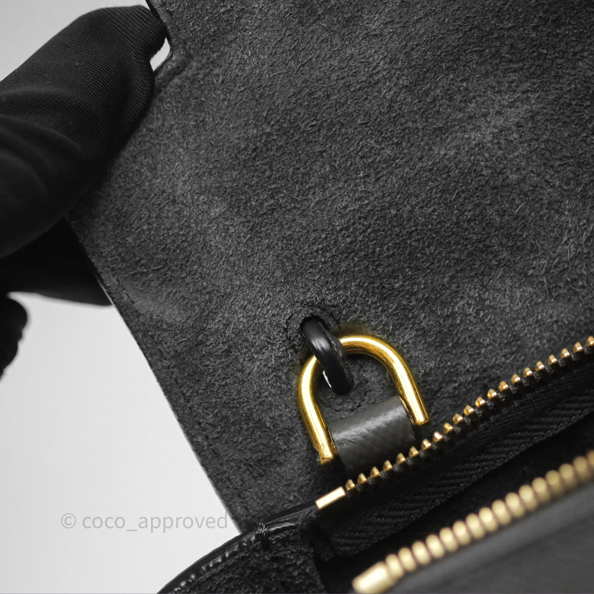 Celine Pico Belt Bag Grey Grained Calfskin Gold Hardware