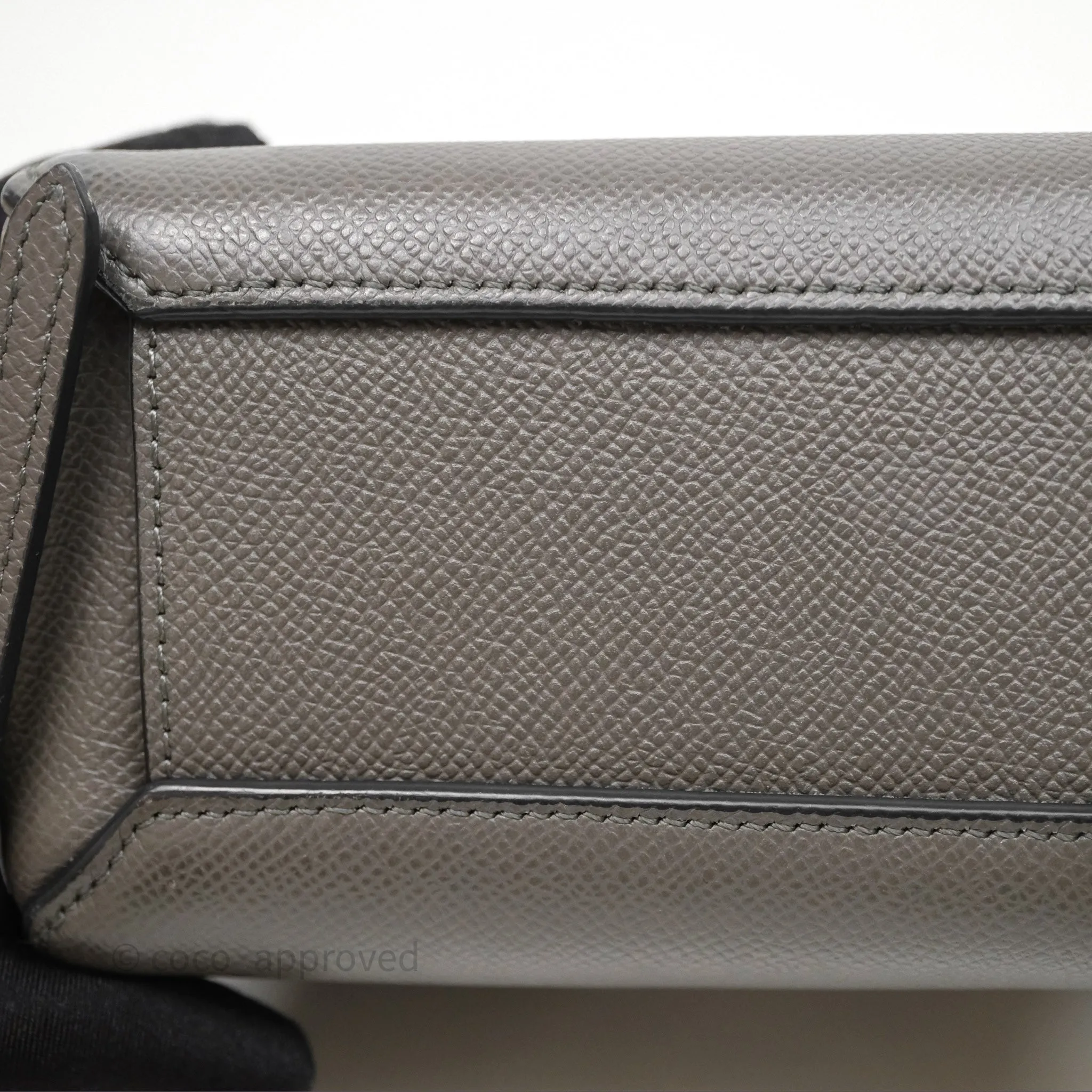 Celine Pico Belt Bag Grey Grained Calfskin Gold Hardware