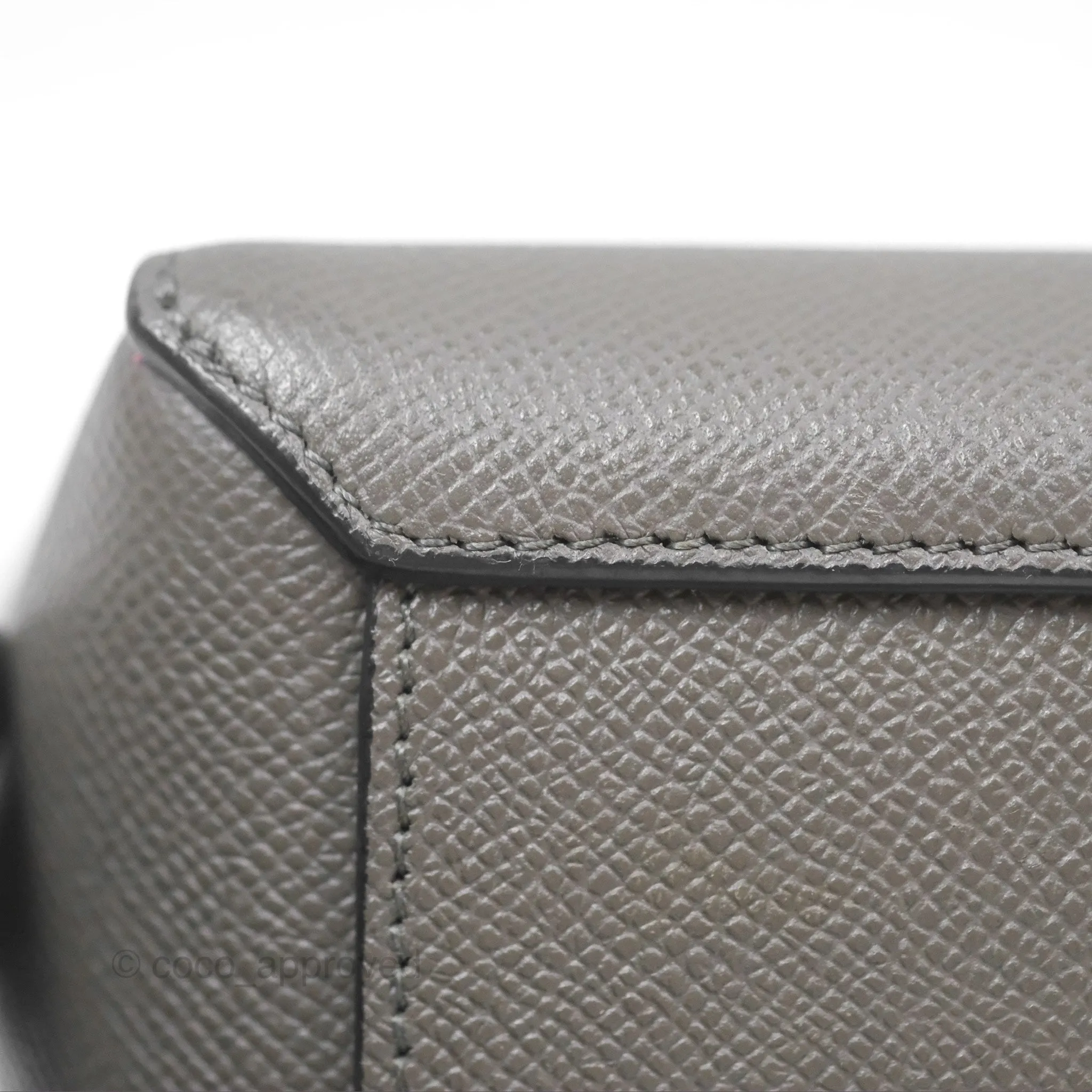 Celine Pico Belt Bag Grey Grained Calfskin Gold Hardware
