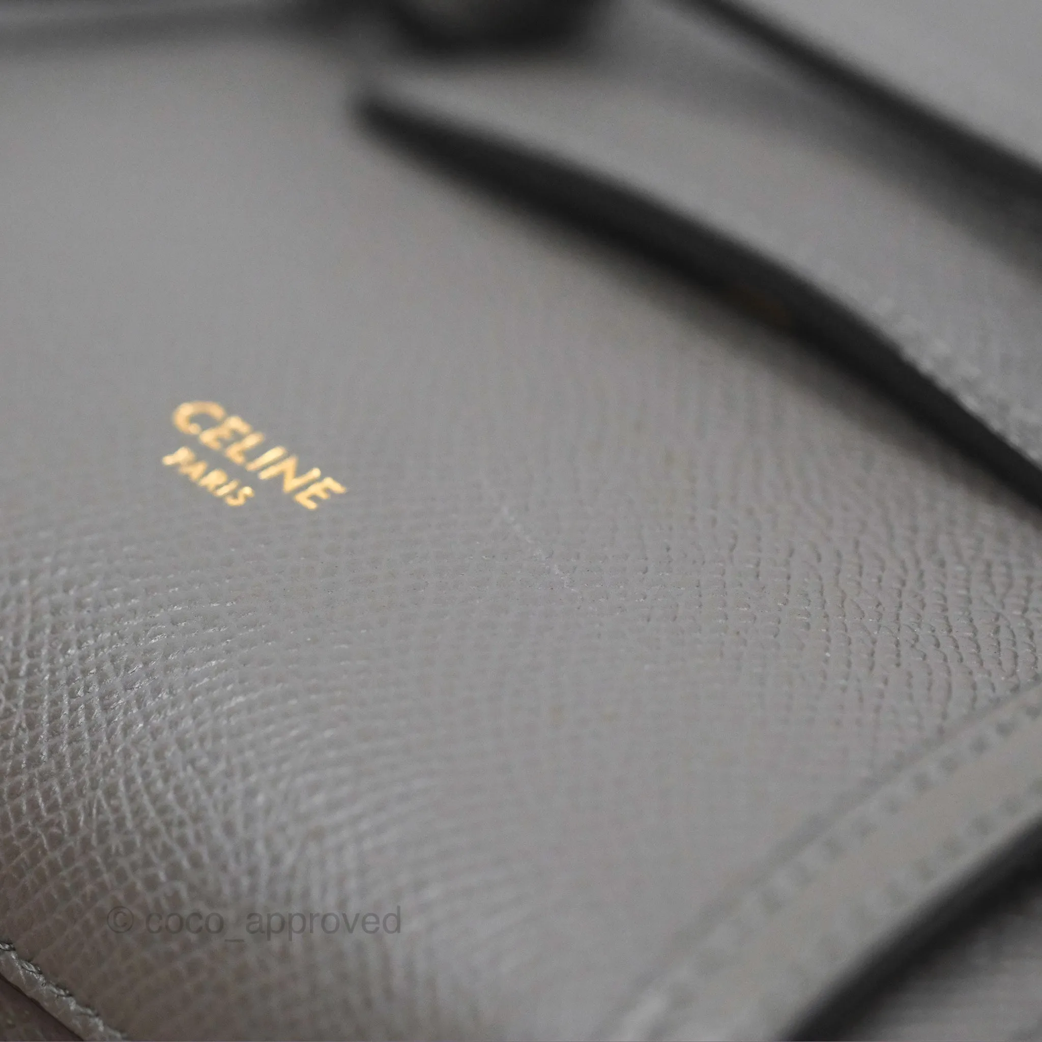 Celine Pico Belt Bag Grey Grained Calfskin Gold Hardware