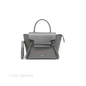 Celine Pico Belt Bag Grey Grained Calfskin Gold Hardware