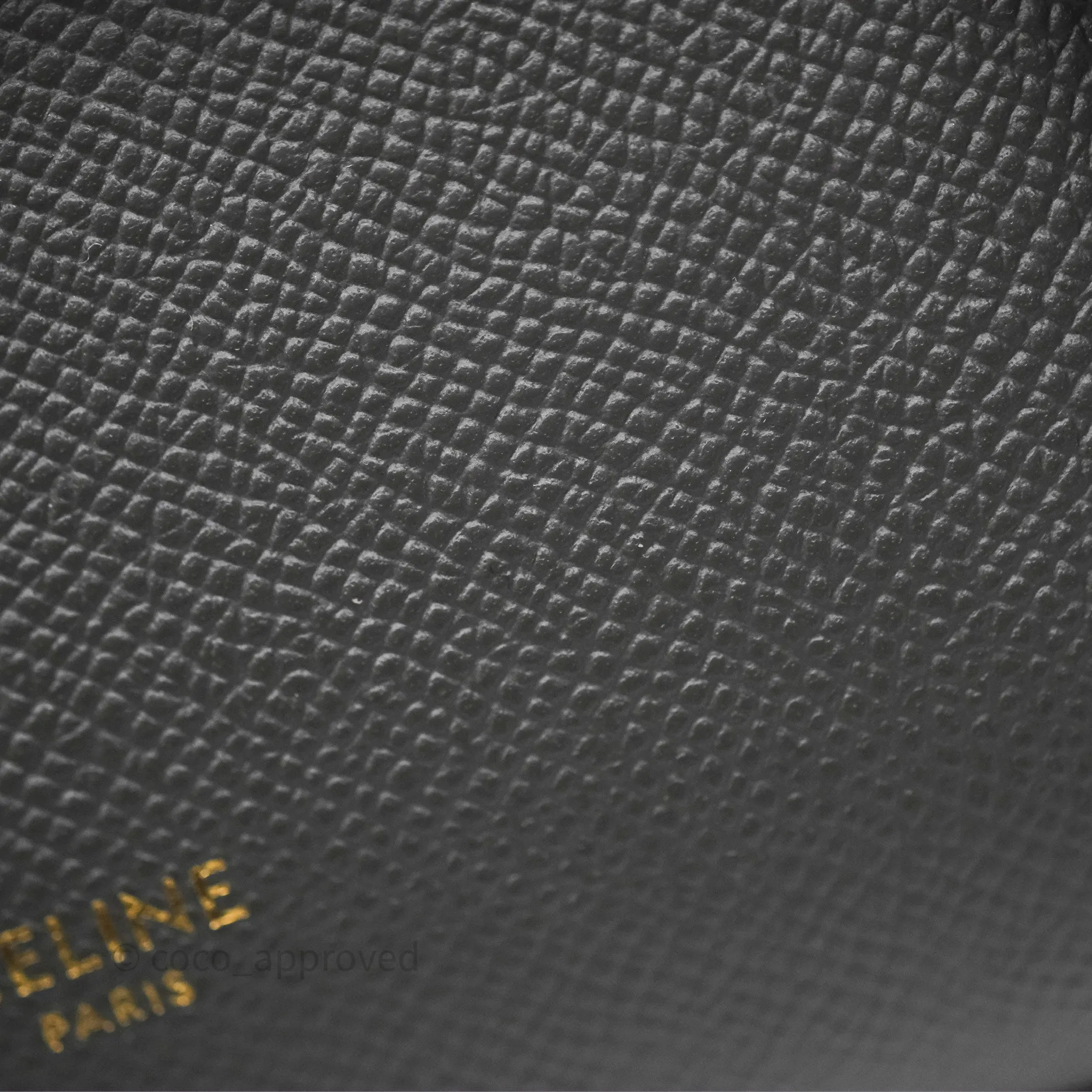 Celine Pico Belt Bag Grey Grained Calfskin Gold Hardware