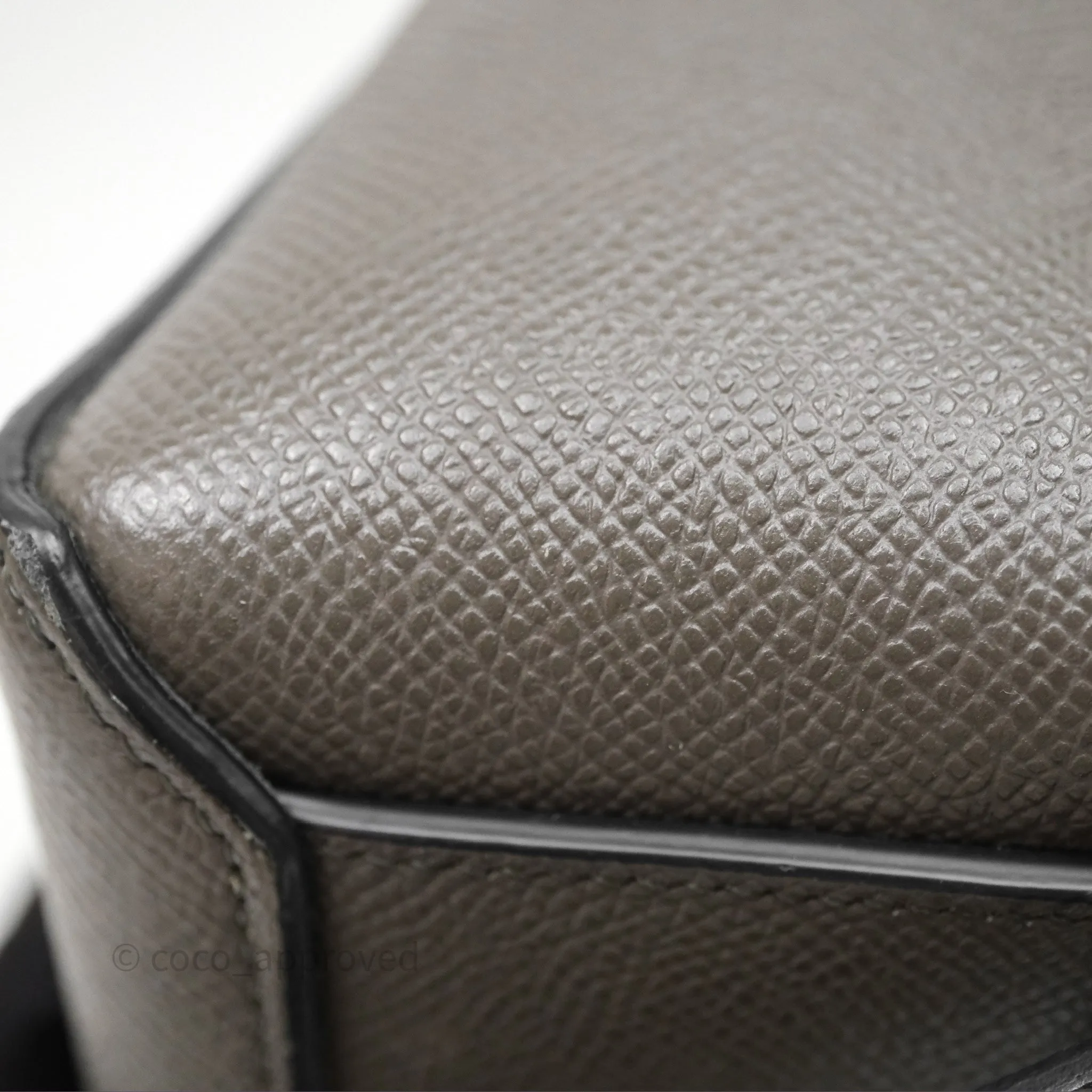 Celine Pico Belt Bag Grey Grained Calfskin Gold Hardware