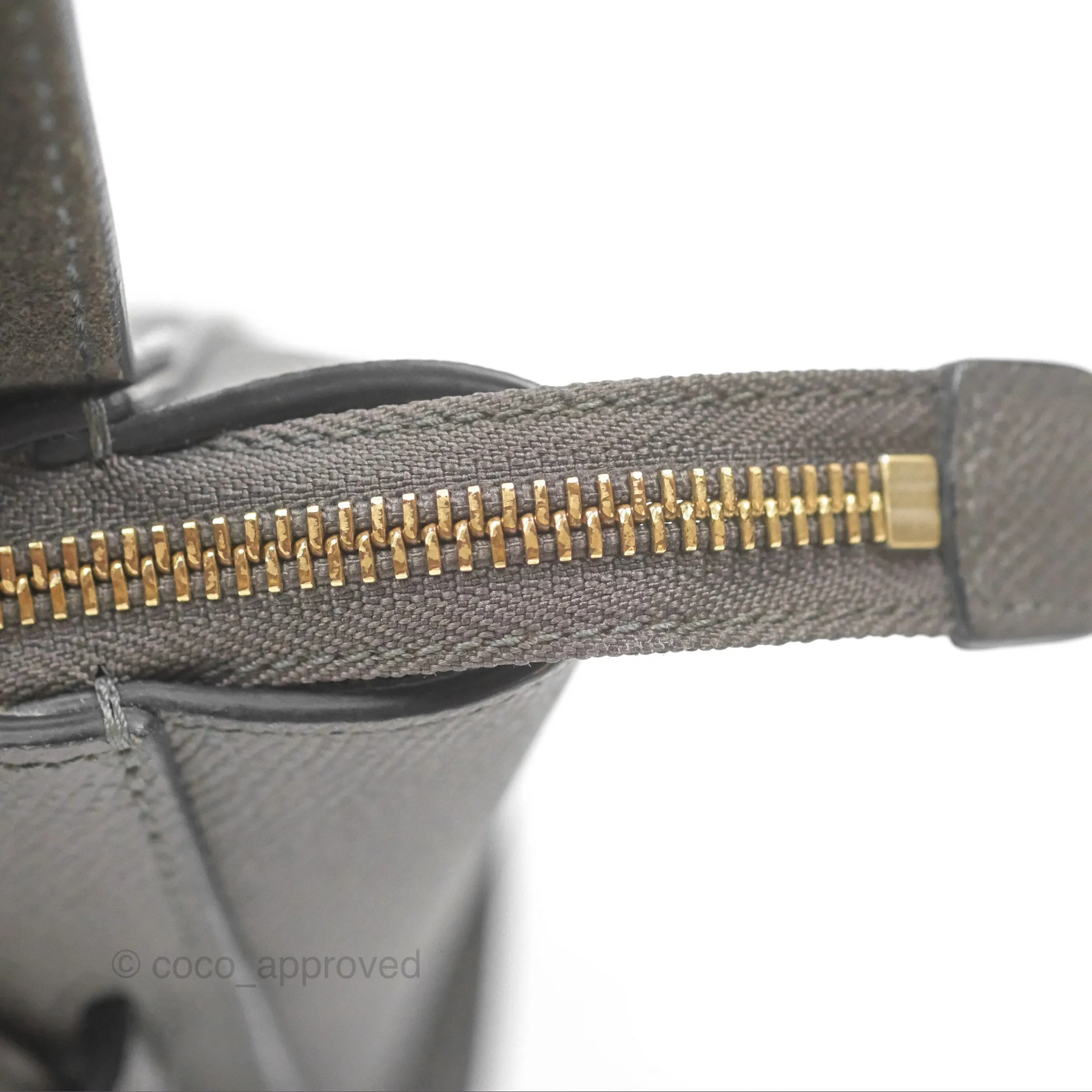 Celine Pico Belt Bag Grey Grained Calfskin Gold Hardware