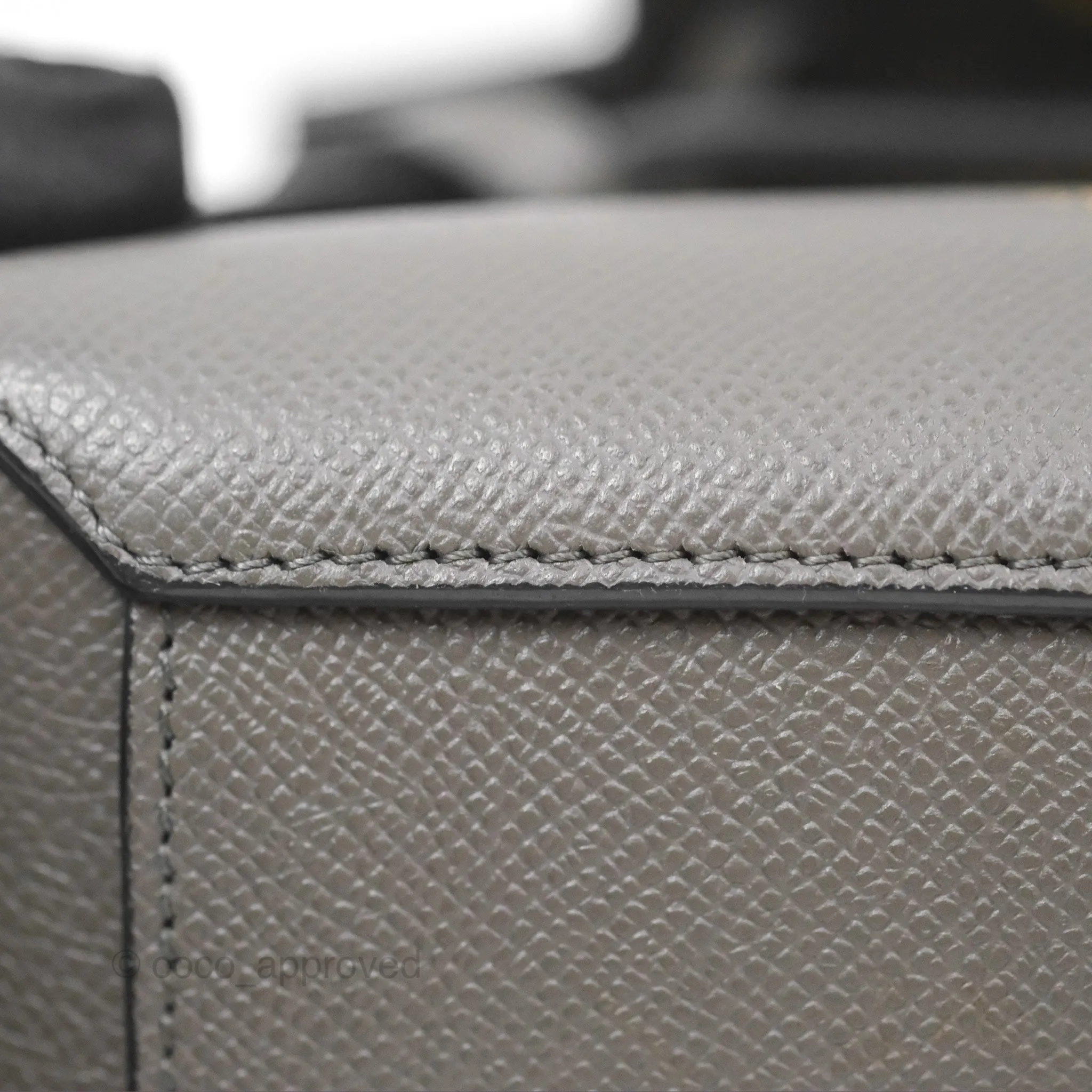 Celine Pico Belt Bag Grey Grained Calfskin Gold Hardware