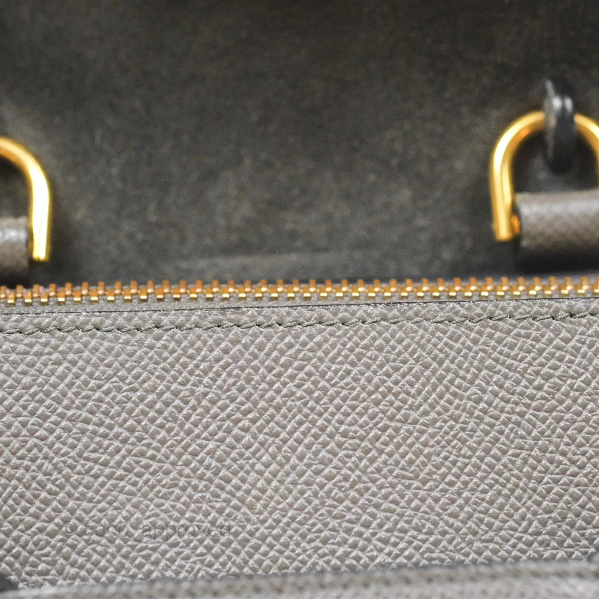 Celine Pico Belt Bag Grey Grained Calfskin Gold Hardware
