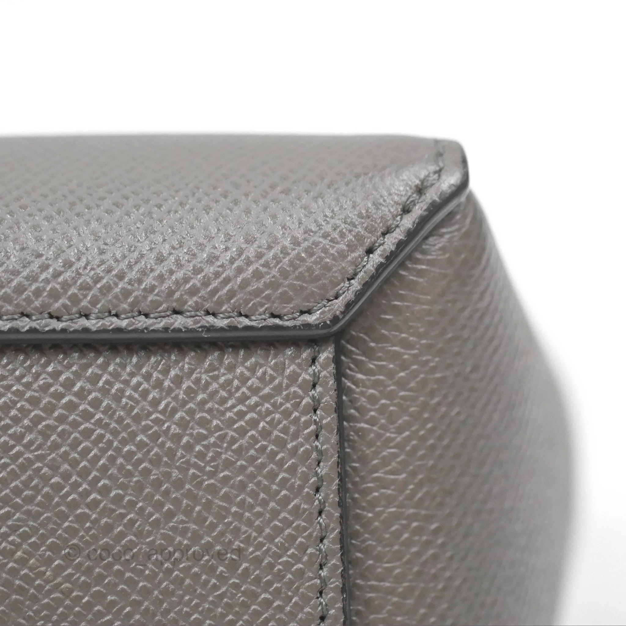 Celine Pico Belt Bag Grey Grained Calfskin Gold Hardware