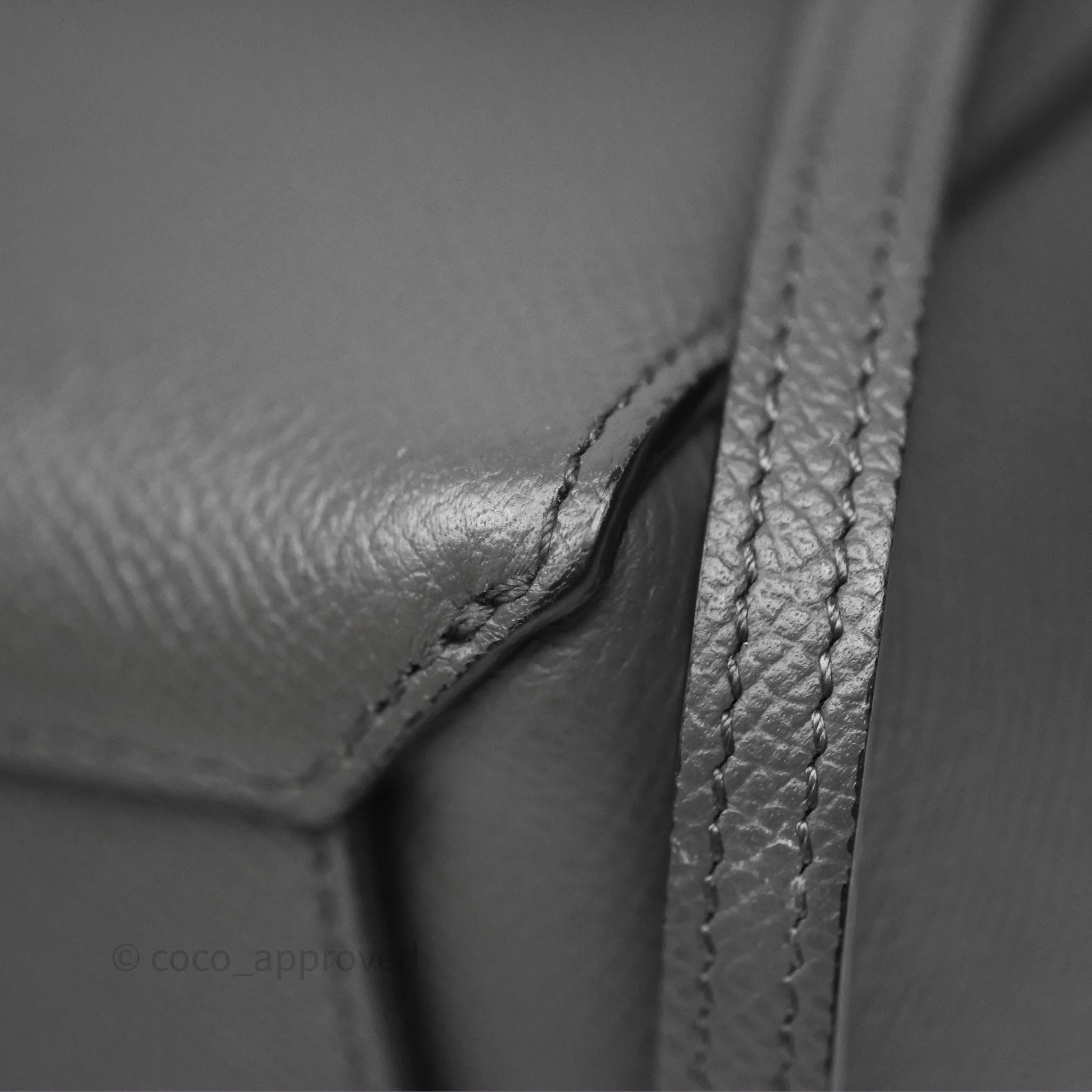 Celine Pico Belt Bag Grey Grained Calfskin Gold Hardware