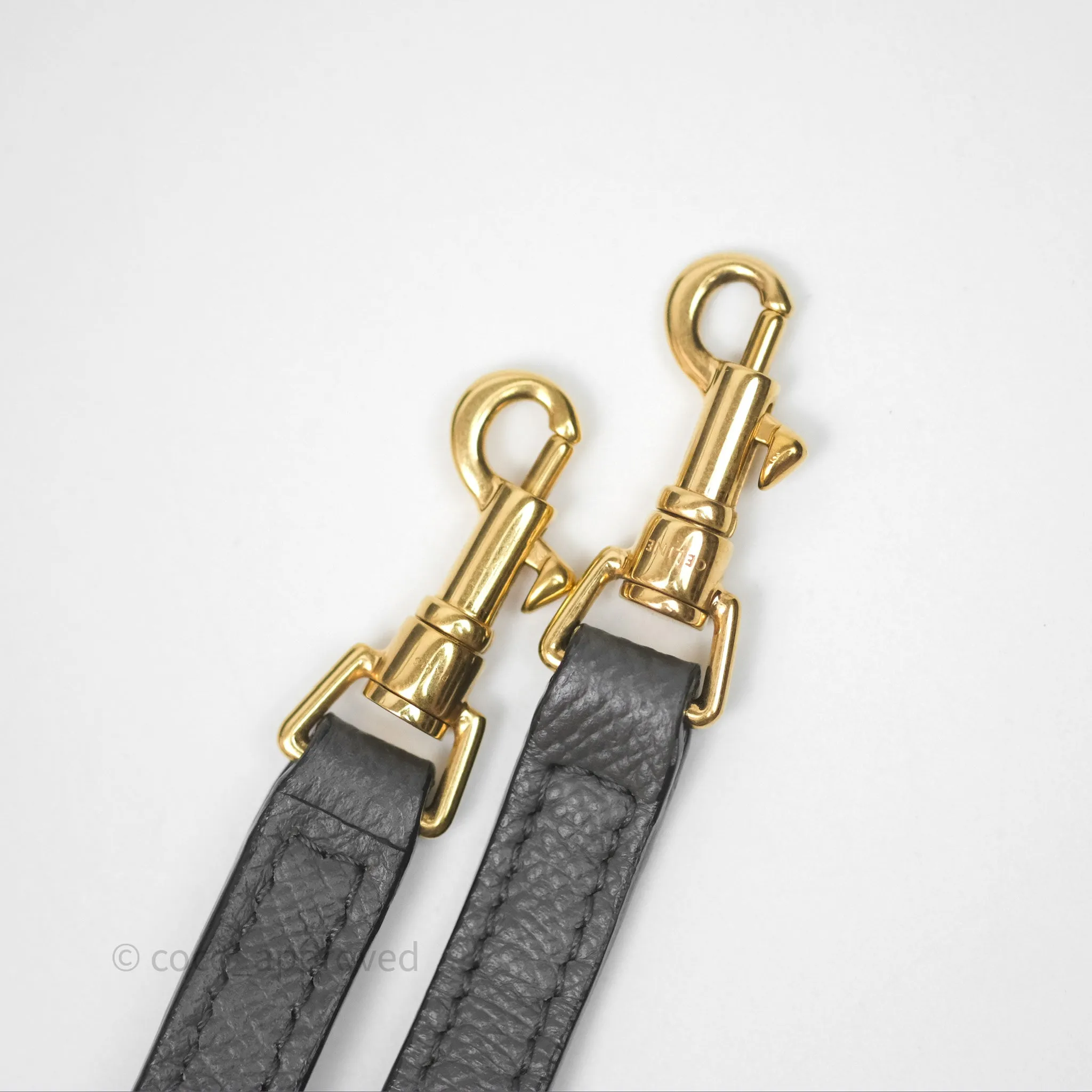 Celine Pico Belt Bag Grey Grained Calfskin Gold Hardware