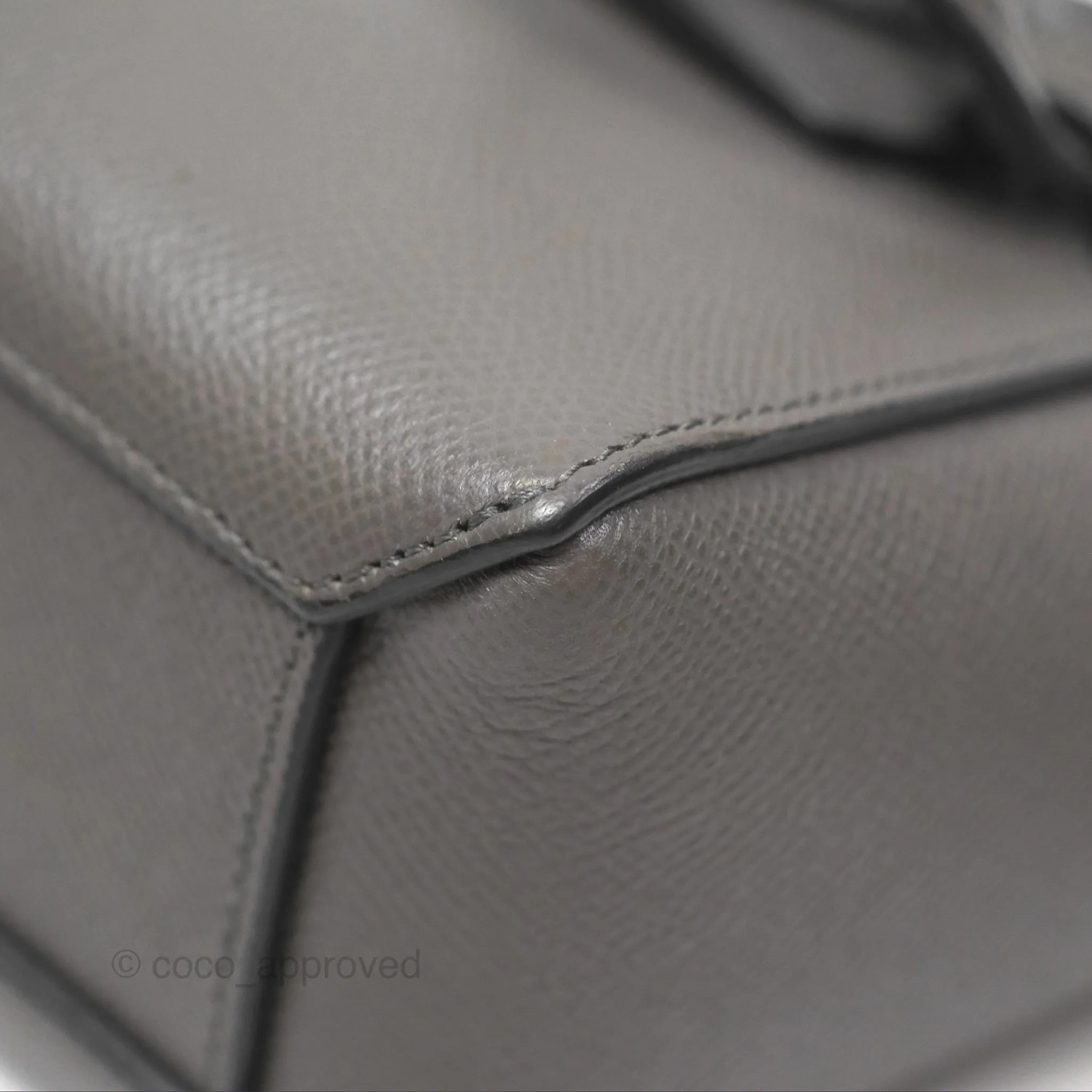 Celine Pico Belt Bag Grey Grained Calfskin Gold Hardware