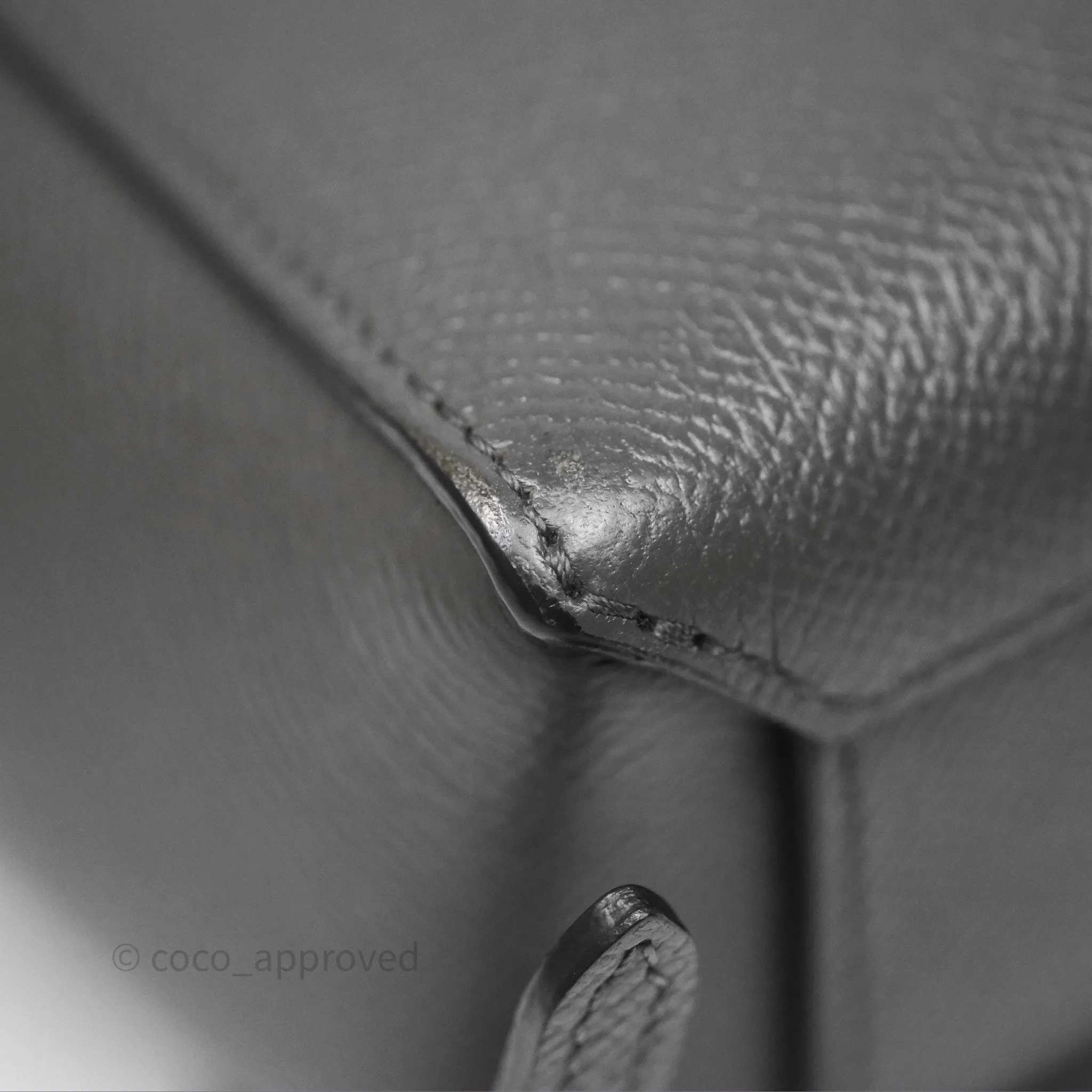 Celine Pico Belt Bag Grey Grained Calfskin Gold Hardware