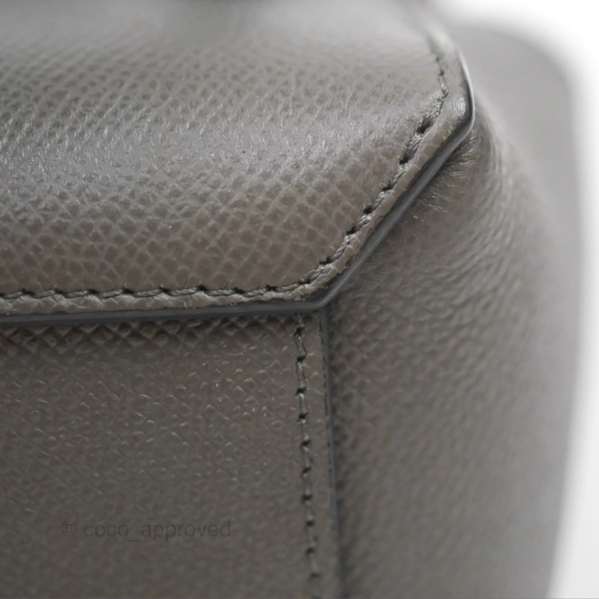 Celine Pico Belt Bag Grey Grained Calfskin Gold Hardware