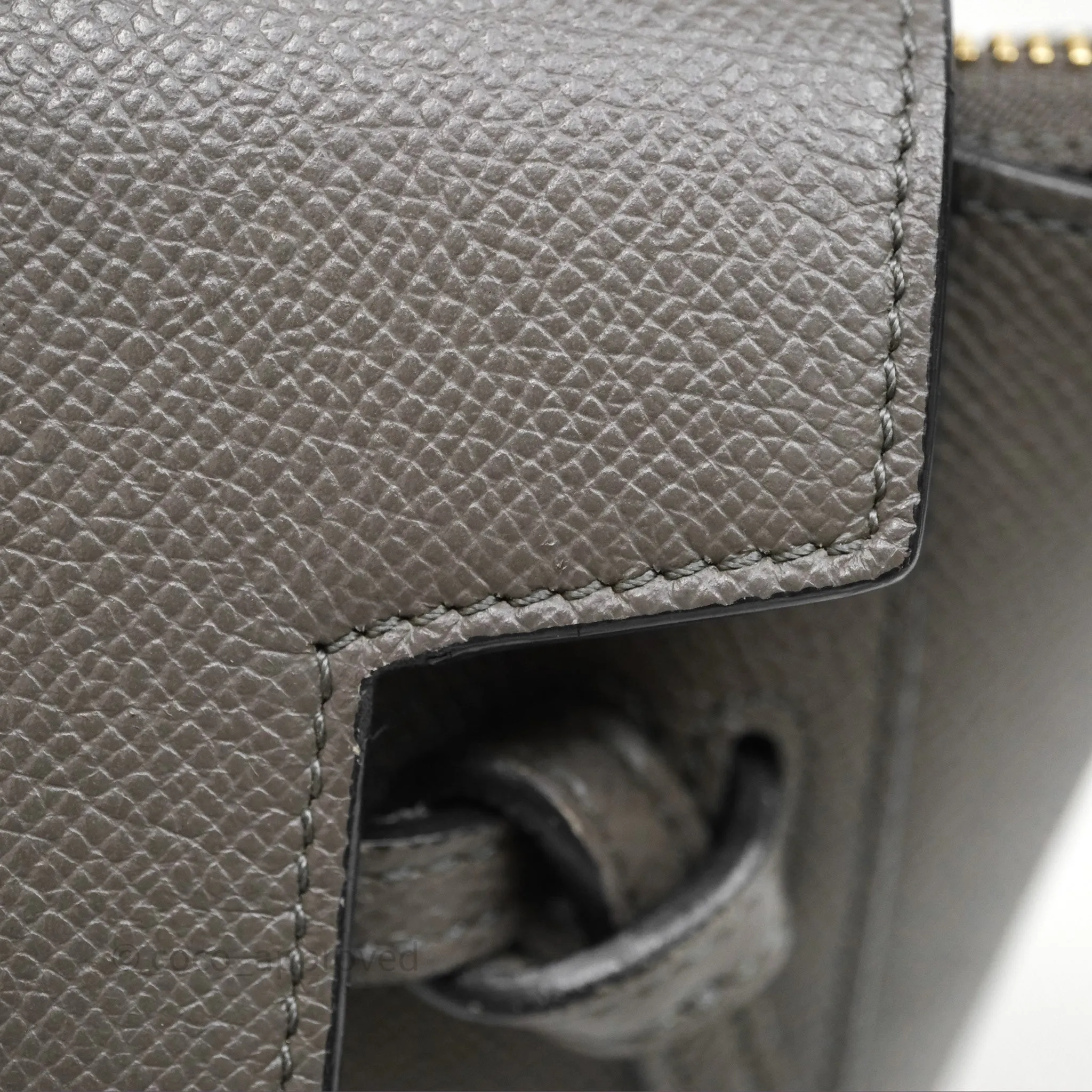 Celine Pico Belt Bag Grey Grained Calfskin Gold Hardware