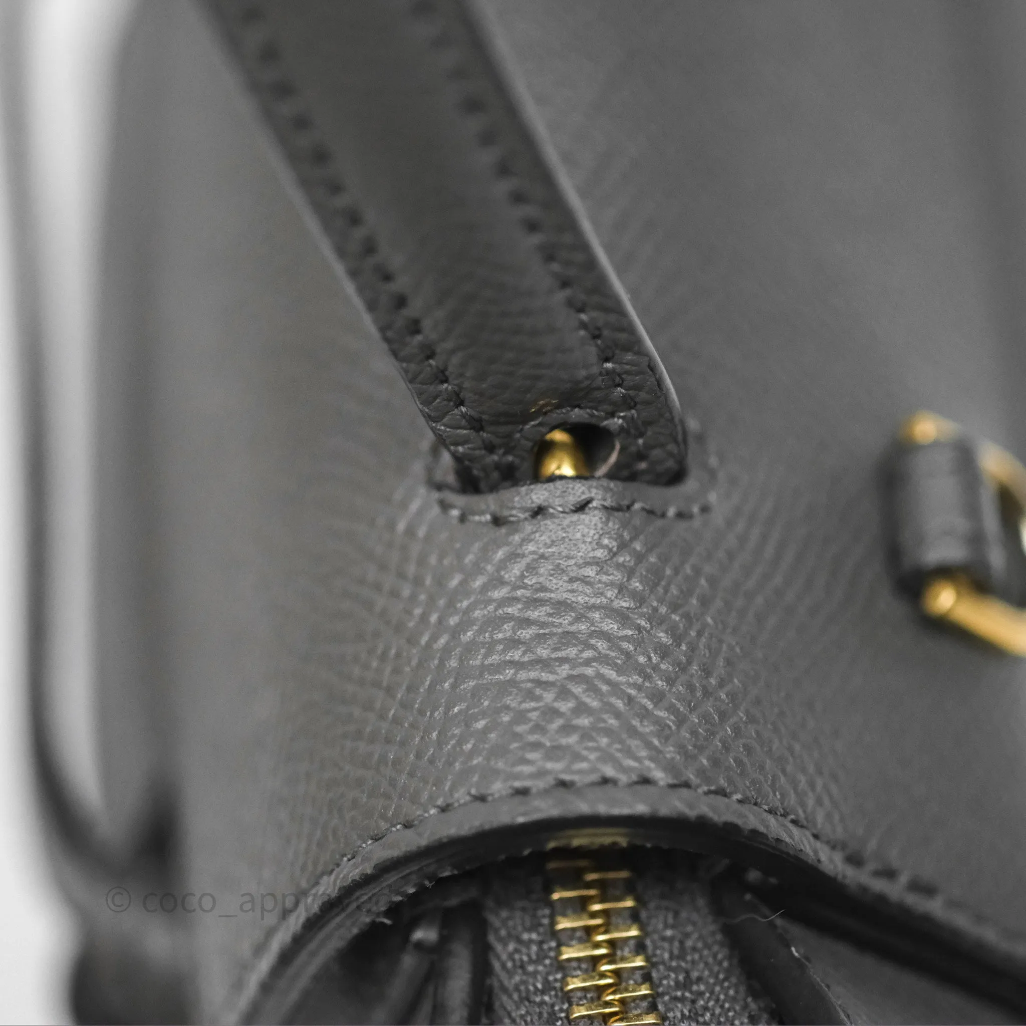 Celine Pico Belt Bag Grey Grained Calfskin Gold Hardware
