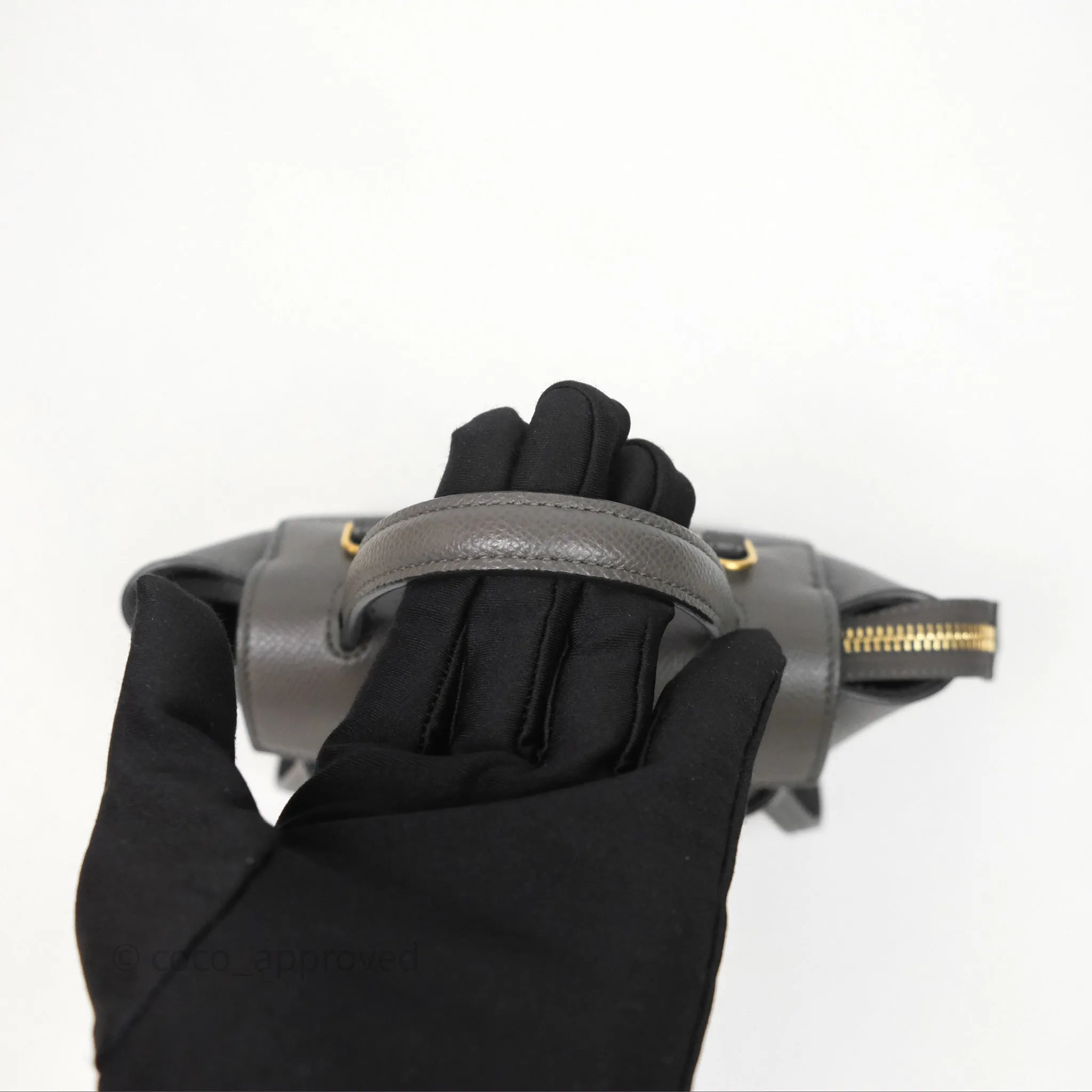 Celine Pico Belt Bag Grey Grained Calfskin Gold Hardware