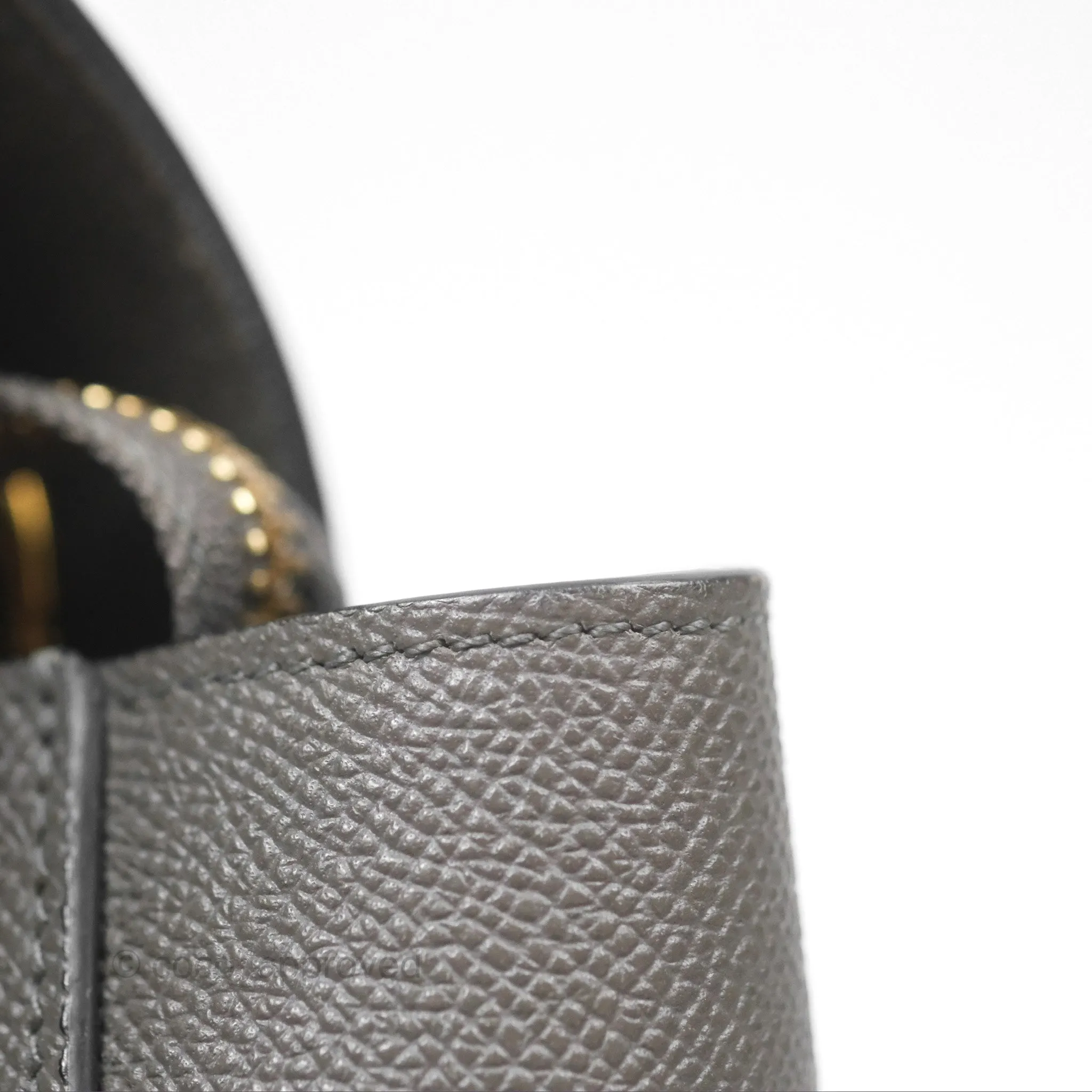 Celine Pico Belt Bag Grey Grained Calfskin Gold Hardware