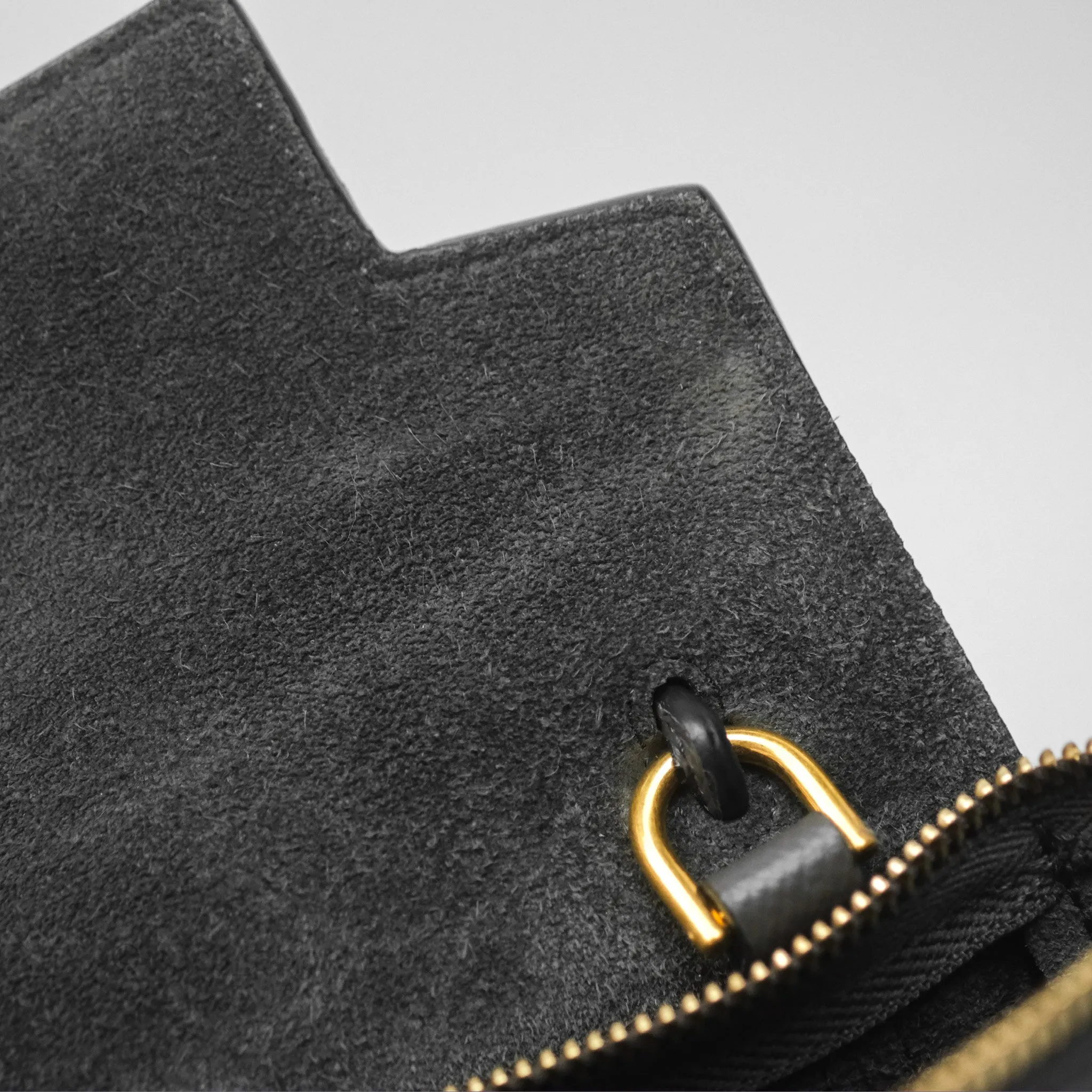Celine Pico Belt Bag Grey Grained Calfskin Gold Hardware
