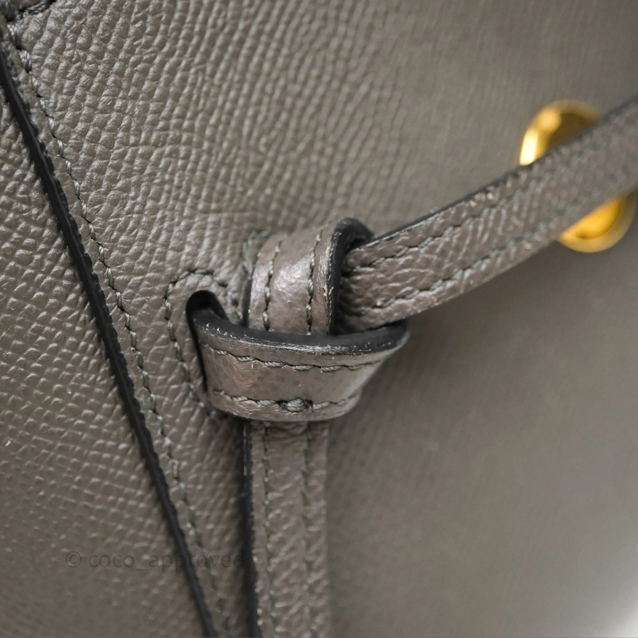 Celine Pico Belt Bag Grey Grained Calfskin Gold Hardware