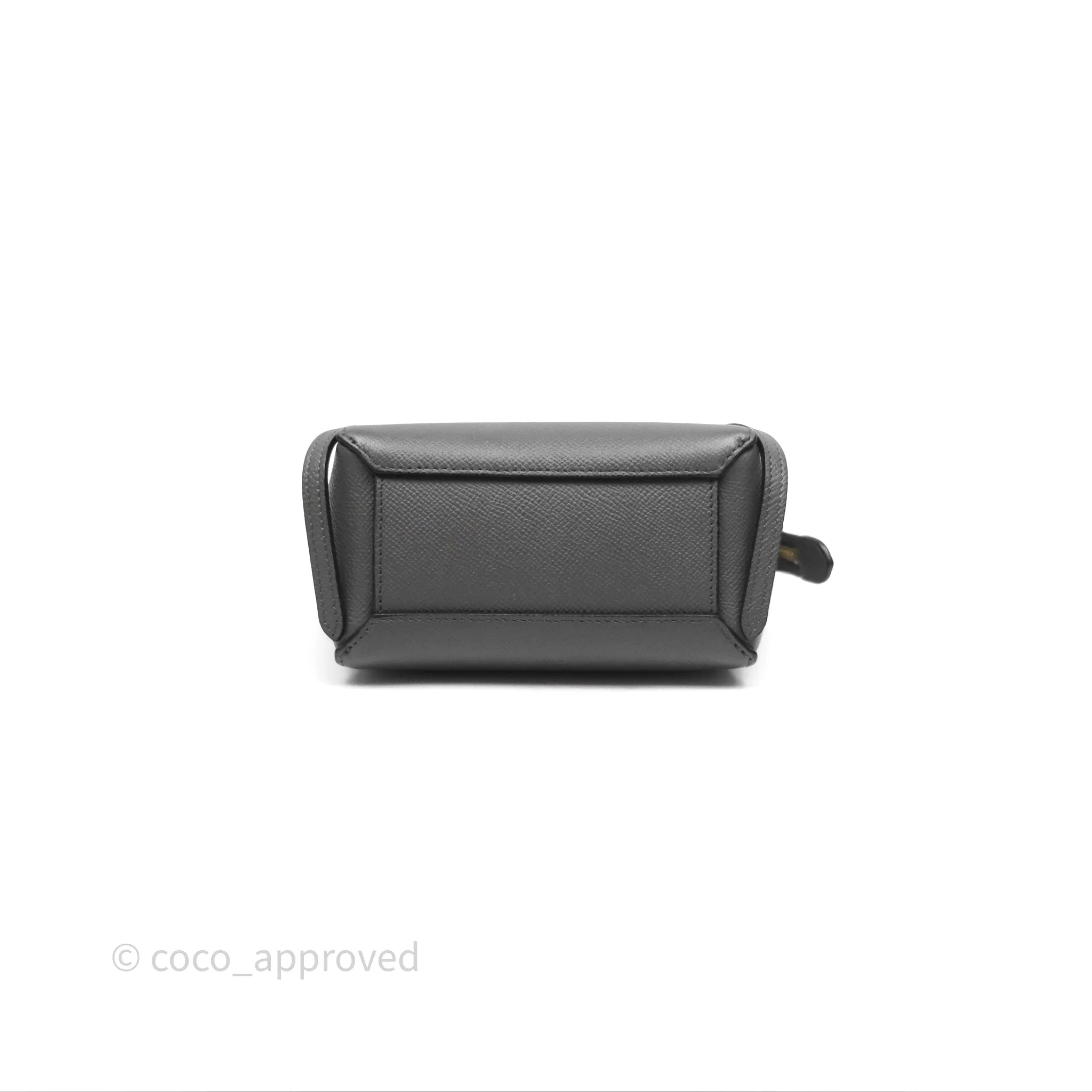 Celine Pico Belt Bag Grey Grained Calfskin Gold Hardware