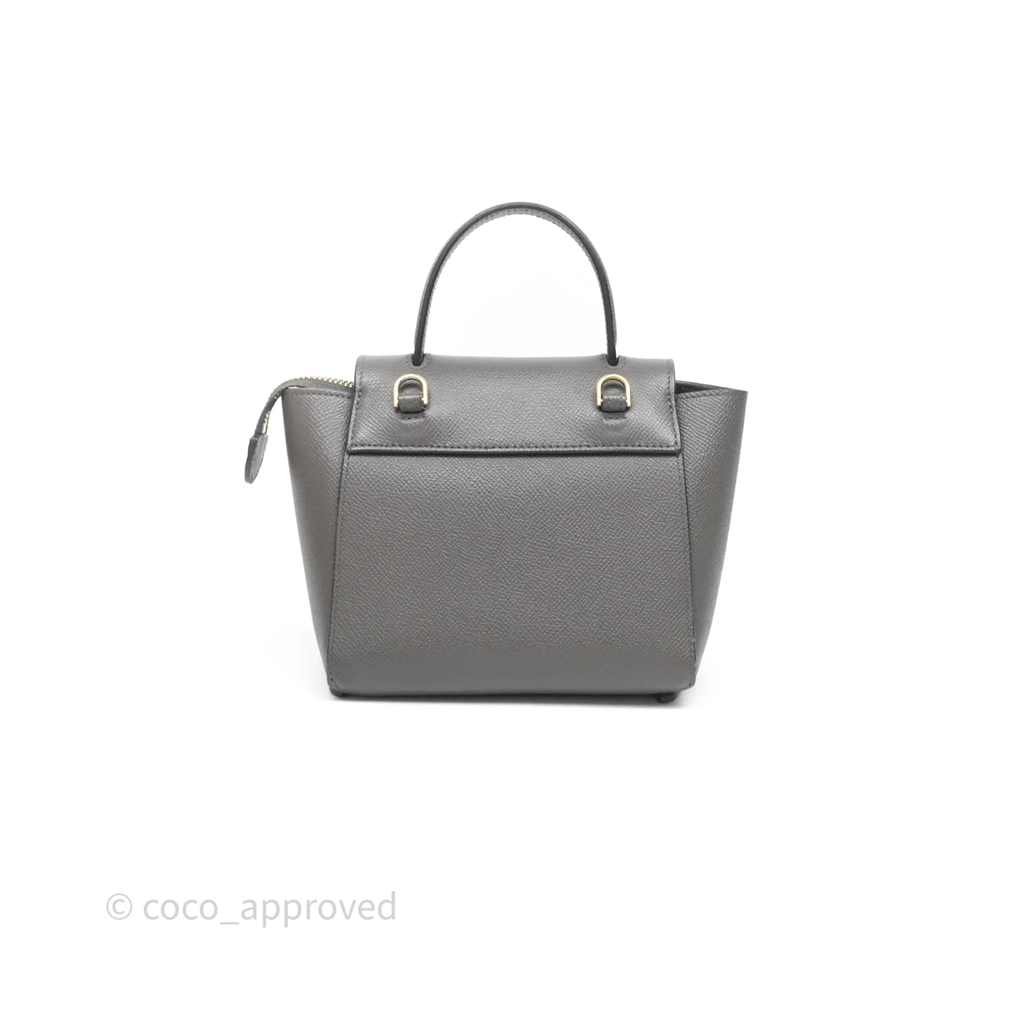 Celine Pico Belt Bag Grey Grained Calfskin Gold Hardware
