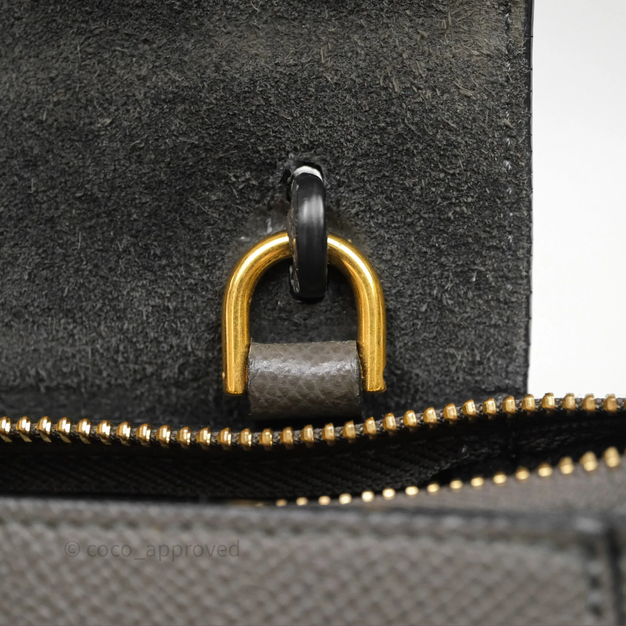 Celine Pico Belt Bag Grey Grained Calfskin Gold Hardware