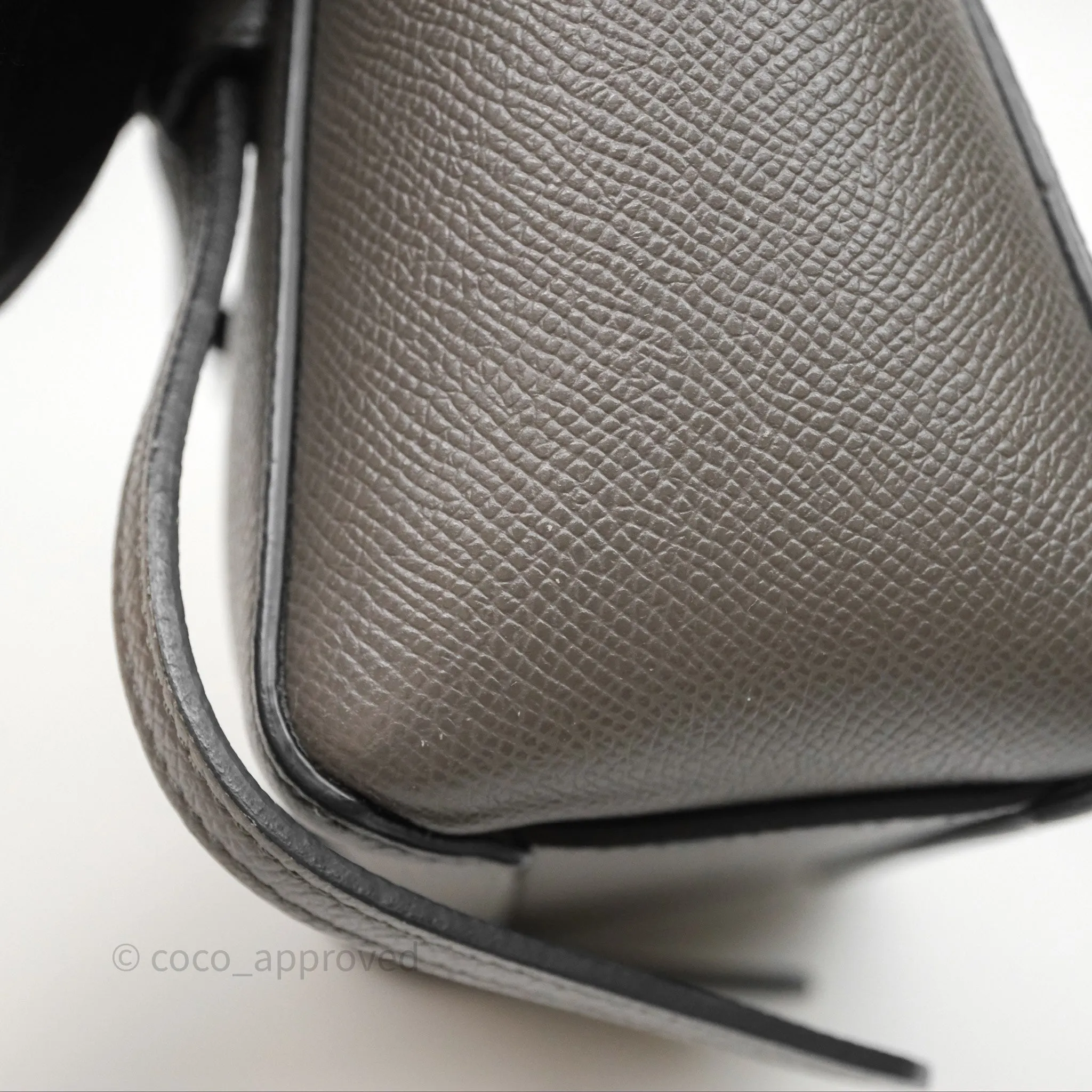 Celine Pico Belt Bag Grey Grained Calfskin Gold Hardware