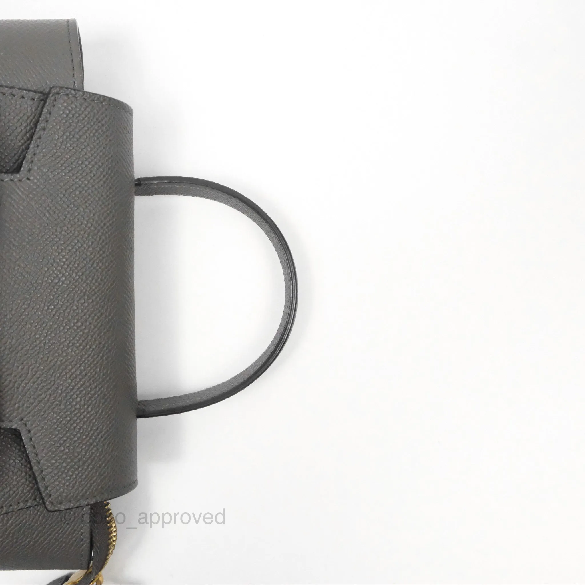 Celine Pico Belt Bag Grey Grained Calfskin Gold Hardware