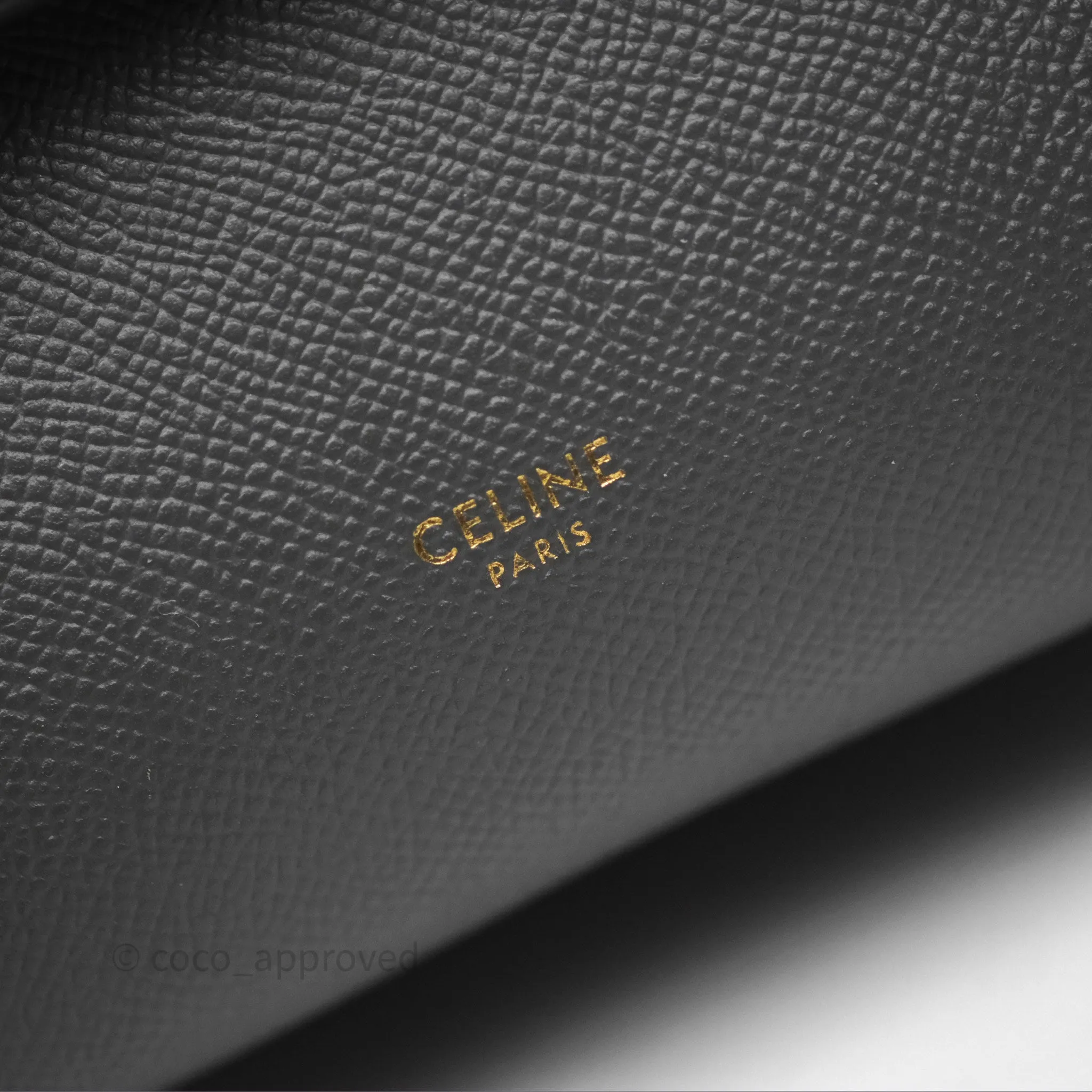 Celine Pico Belt Bag Grey Grained Calfskin Gold Hardware