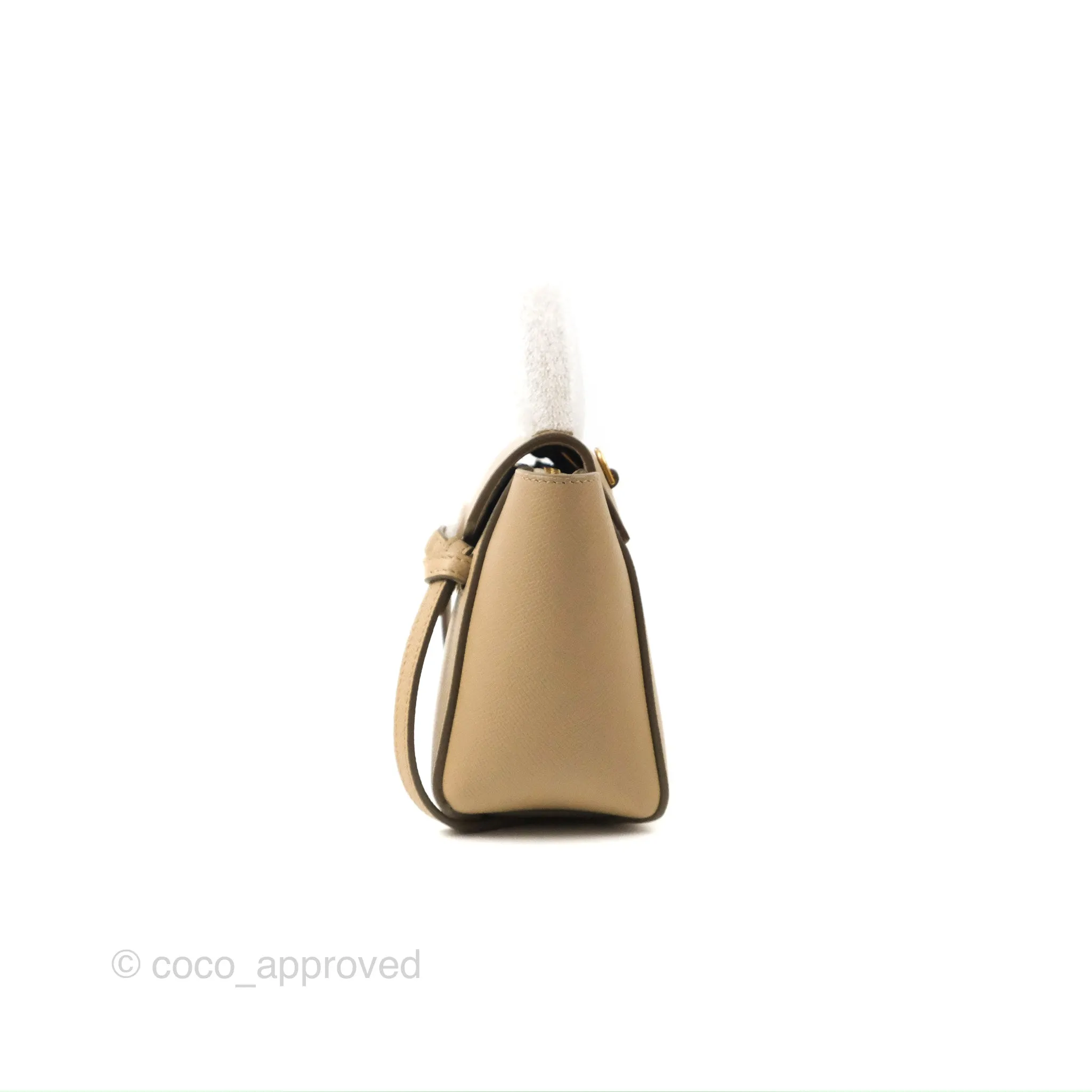 Celine Pico Belt Bag Light Taupe Grained Calfskin Gold Hardware