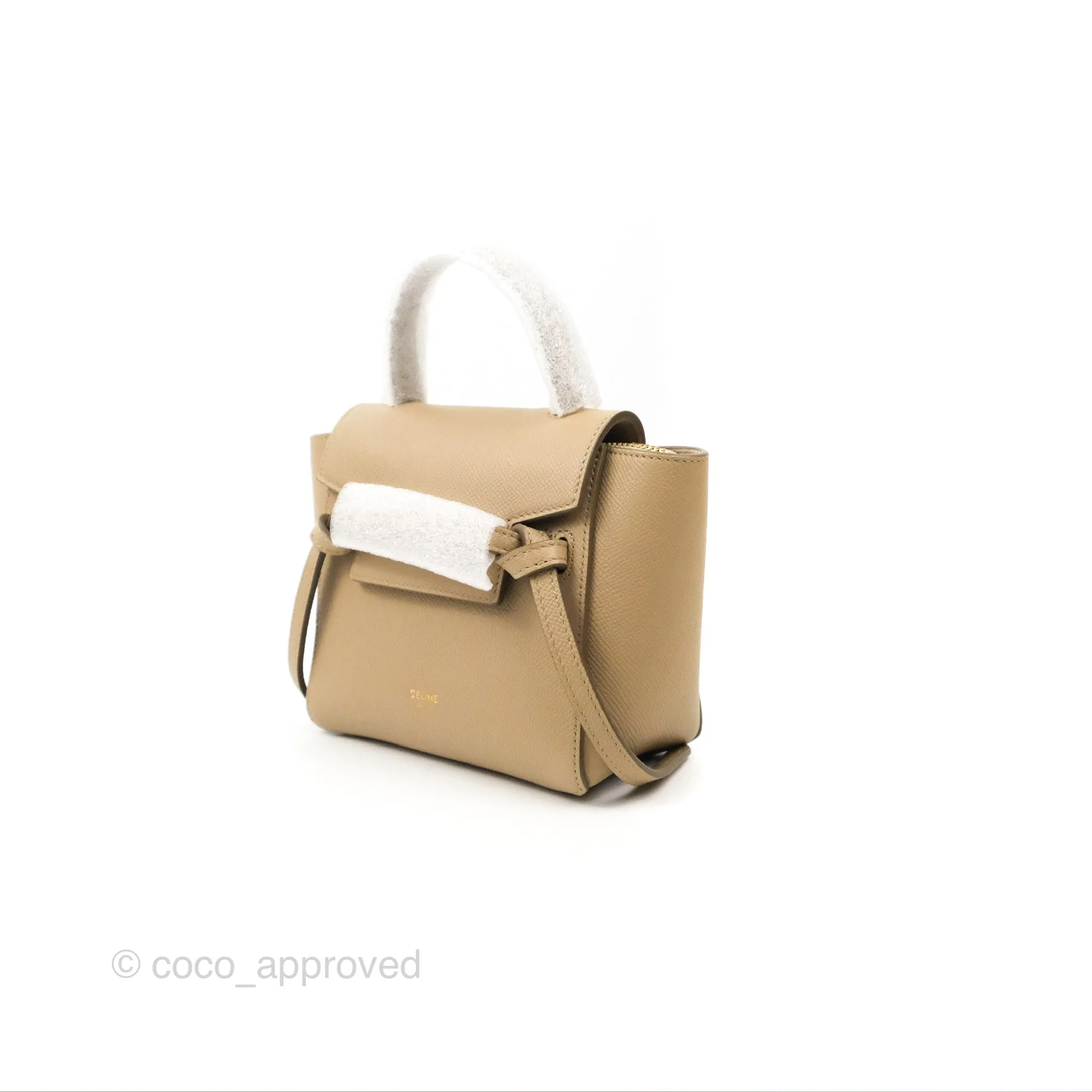 Celine Pico Belt Bag Light Taupe Grained Calfskin Gold Hardware