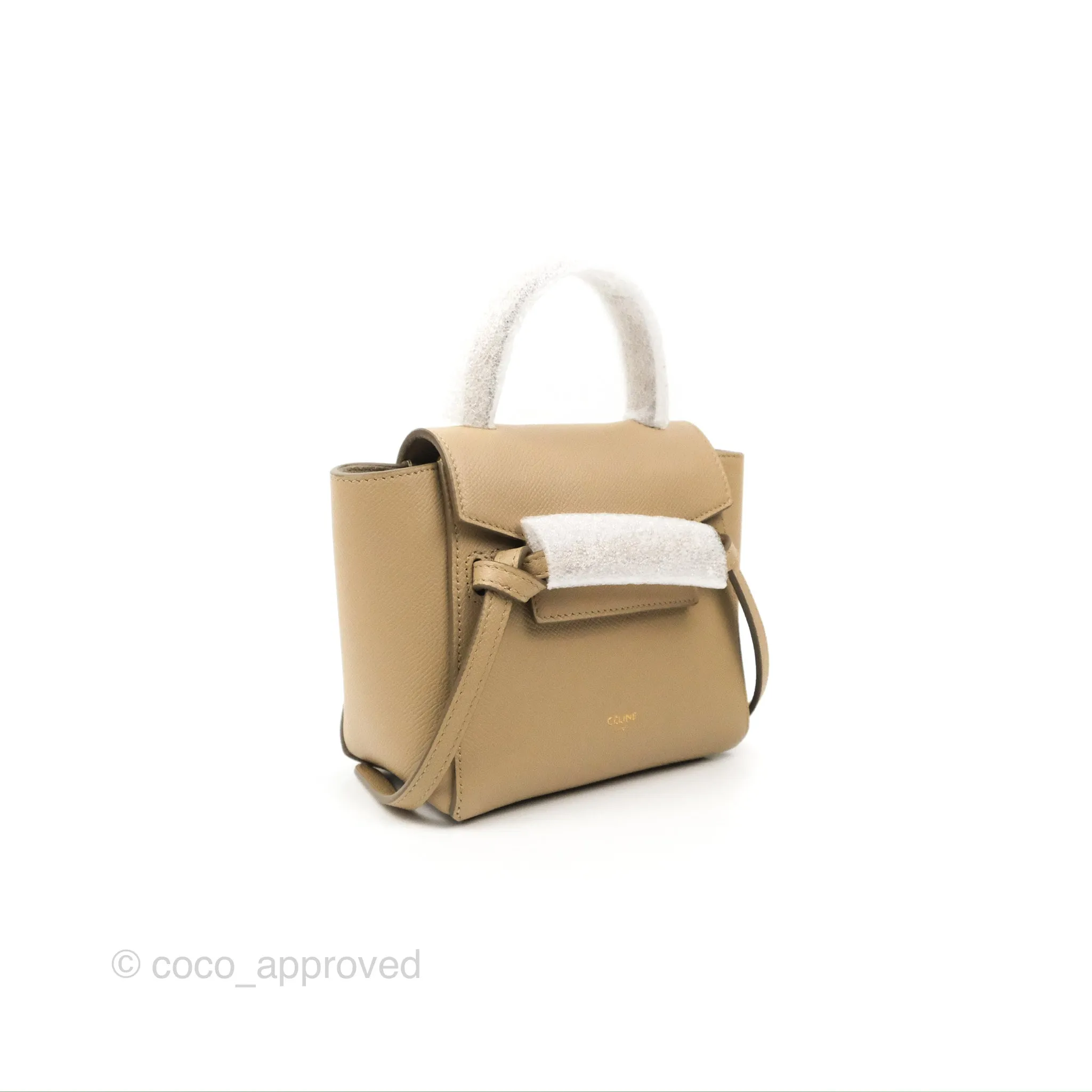 Celine Pico Belt Bag Light Taupe Grained Calfskin Gold Hardware