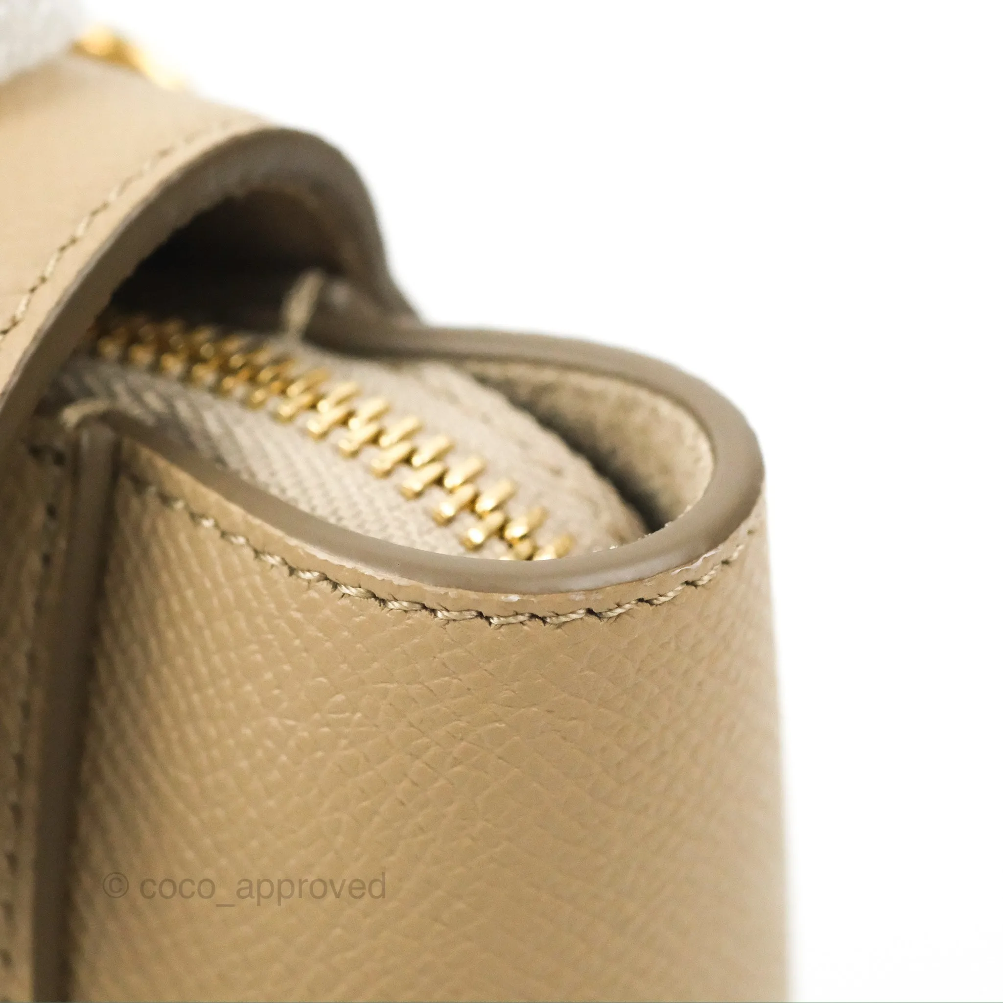 Celine Pico Belt Bag Light Taupe Grained Calfskin Gold Hardware
