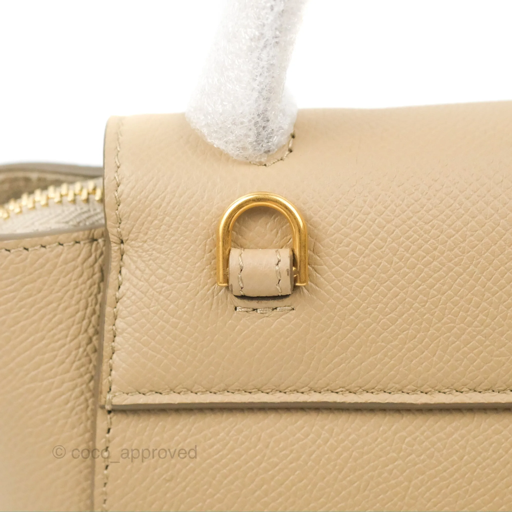 Celine Pico Belt Bag Light Taupe Grained Calfskin Gold Hardware