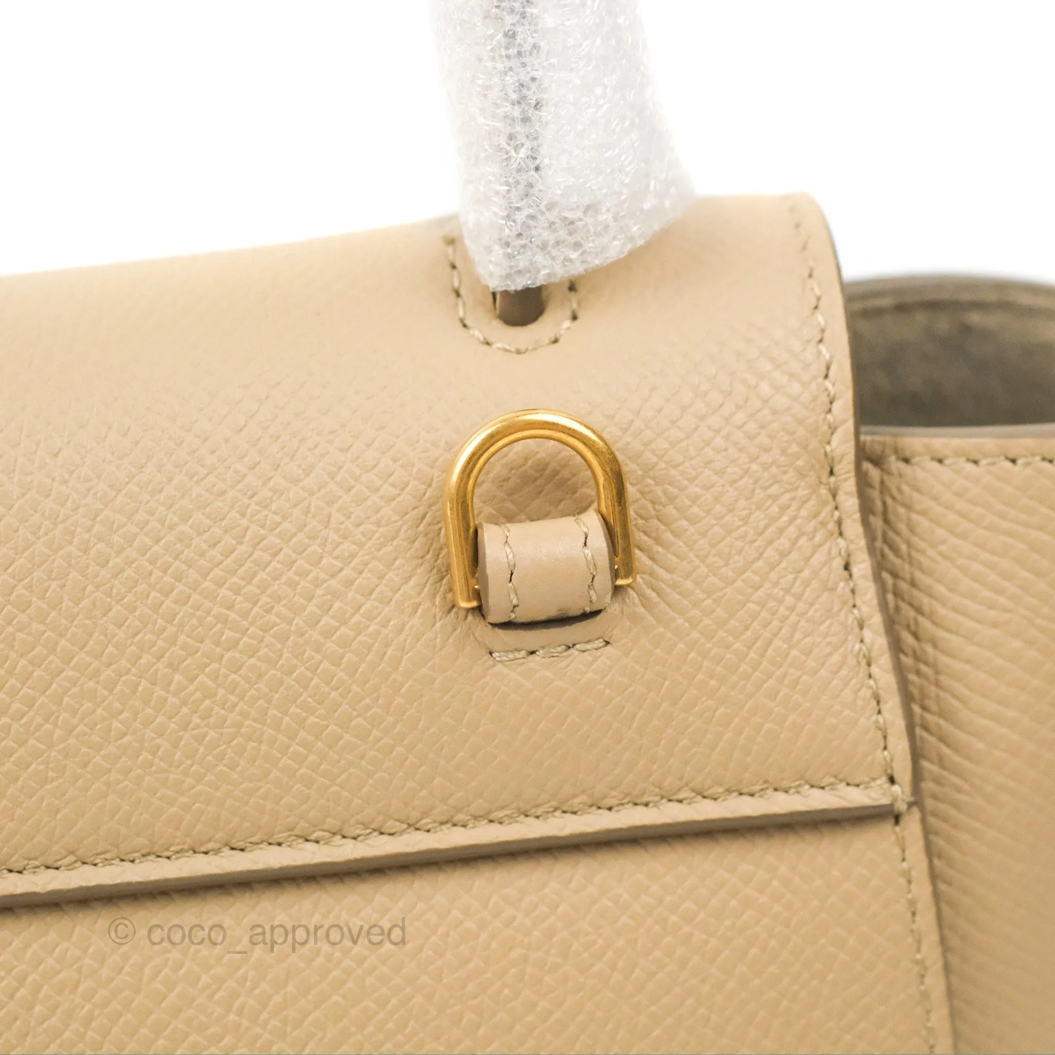 Celine Pico Belt Bag Light Taupe Grained Calfskin Gold Hardware